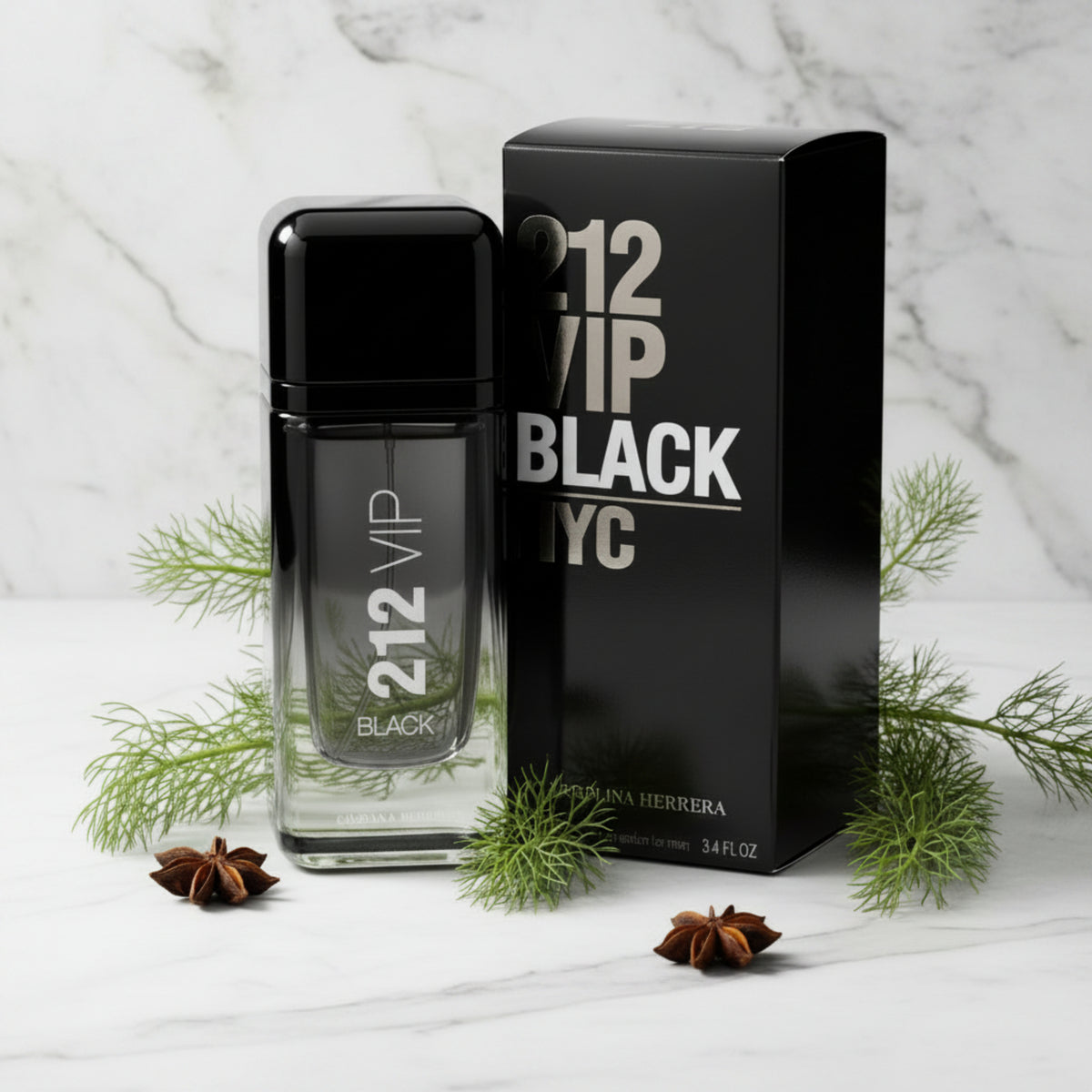 212 VIP Black by Carolina Herrera cologne for him EDP 3.3 / 3.4 oz New in Box 8411061043844