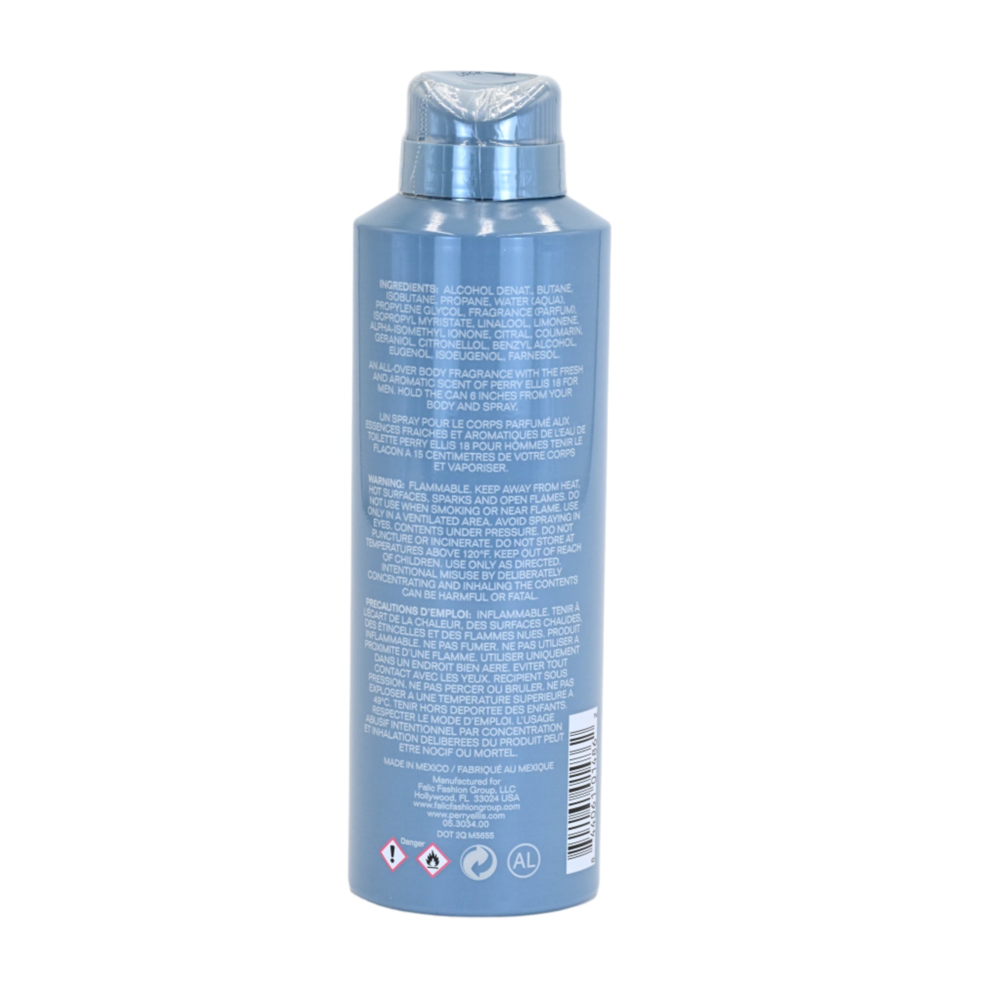 Perry 18 by Perry Ellis Deodorizing body spray for men 6.0 oz New