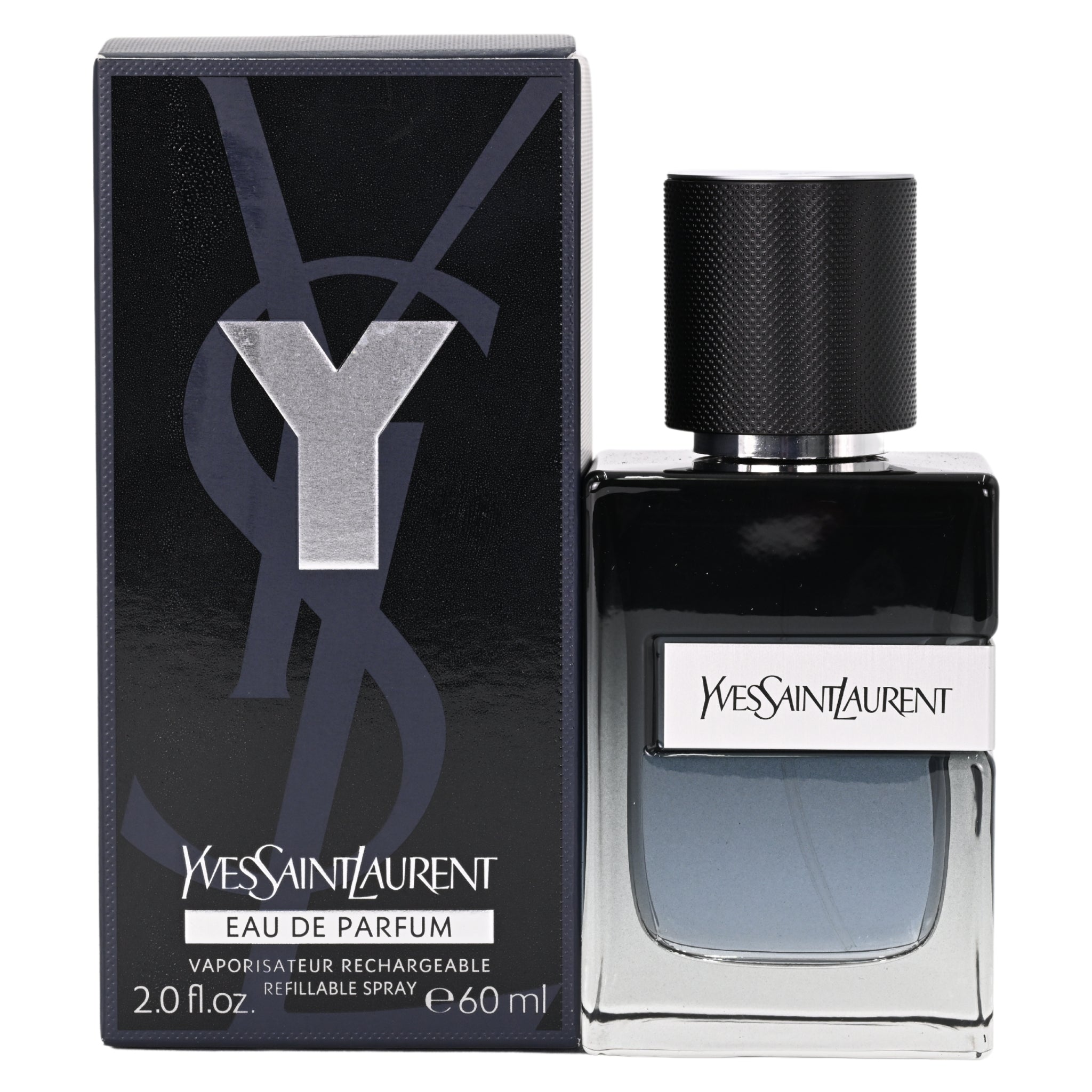 Yves Saint Laurent Eau de Parfum bottle and packaging on a white background