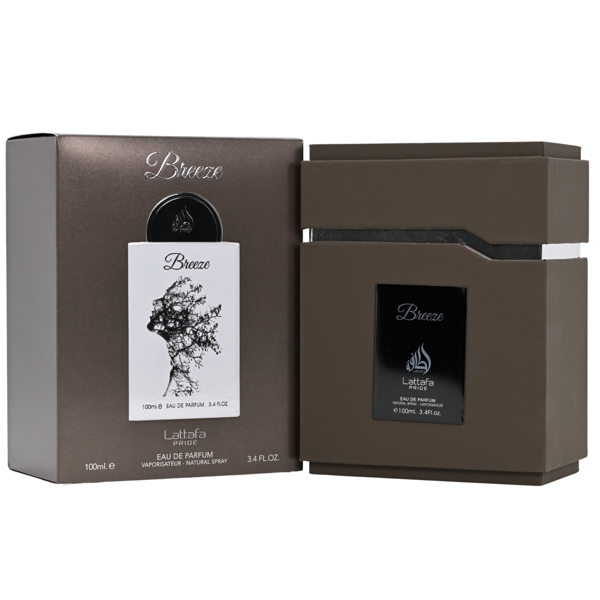 Lattafa Pride perfume bottle and packaging on a white background