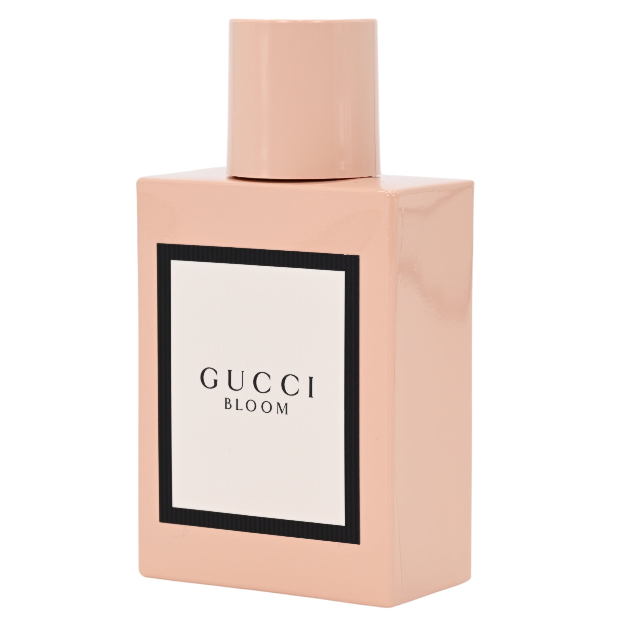Gucci Bloom perfume bottle on a white background