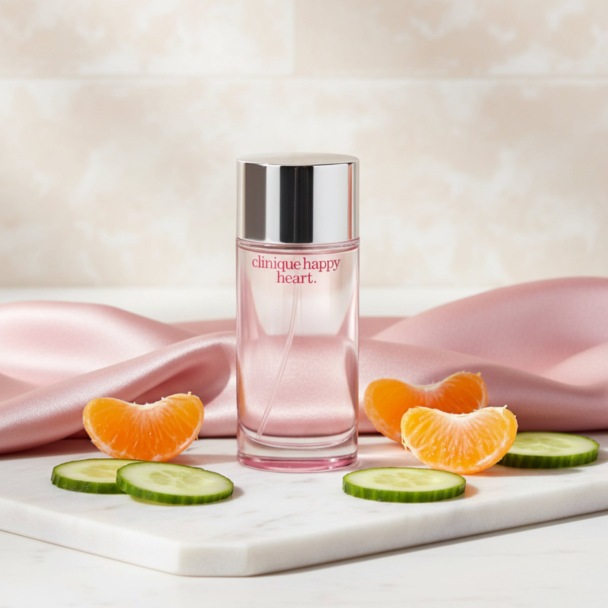 Clinique Happy Heart perfume bottle on a white background