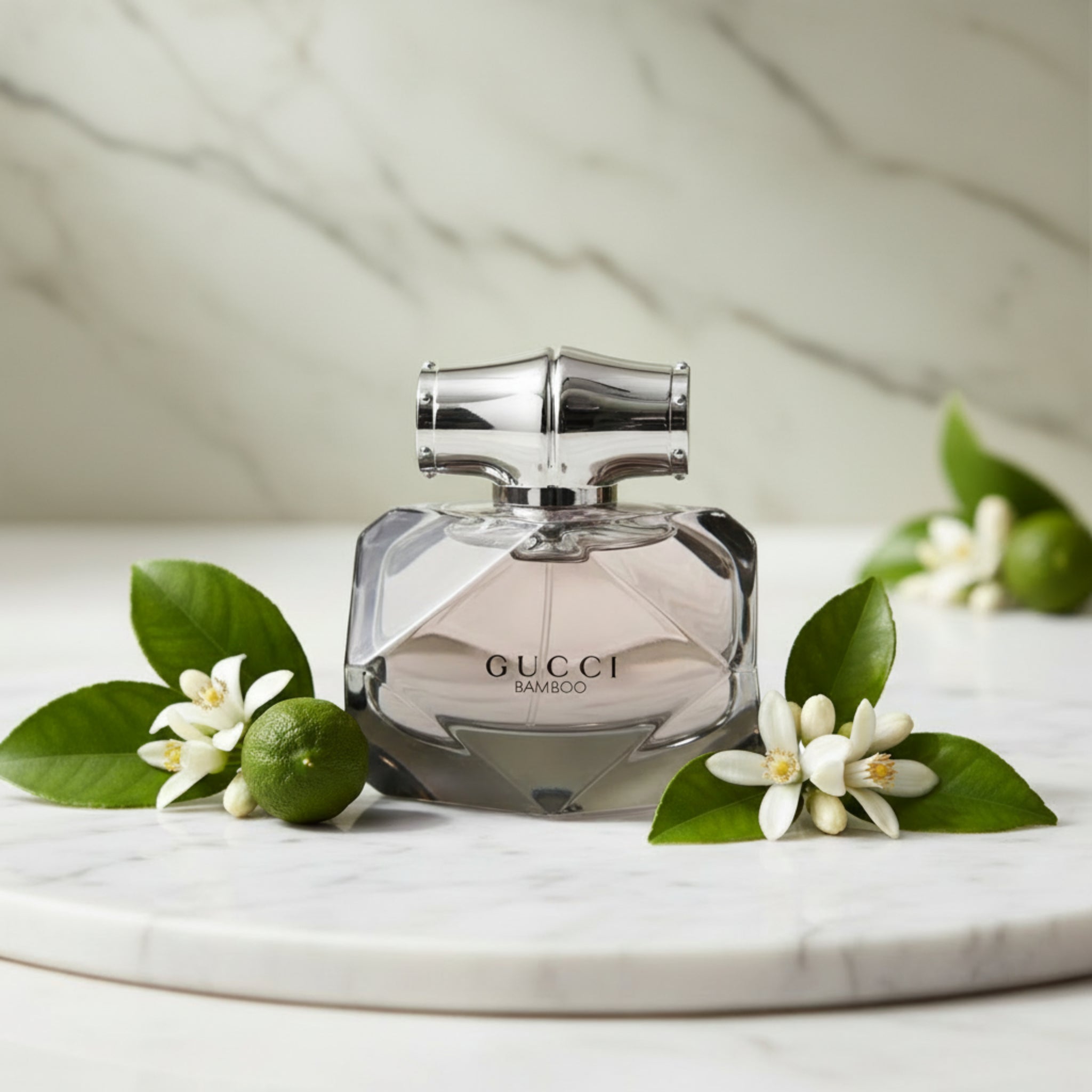 Gucci Bamboo perfume bottle on a white background