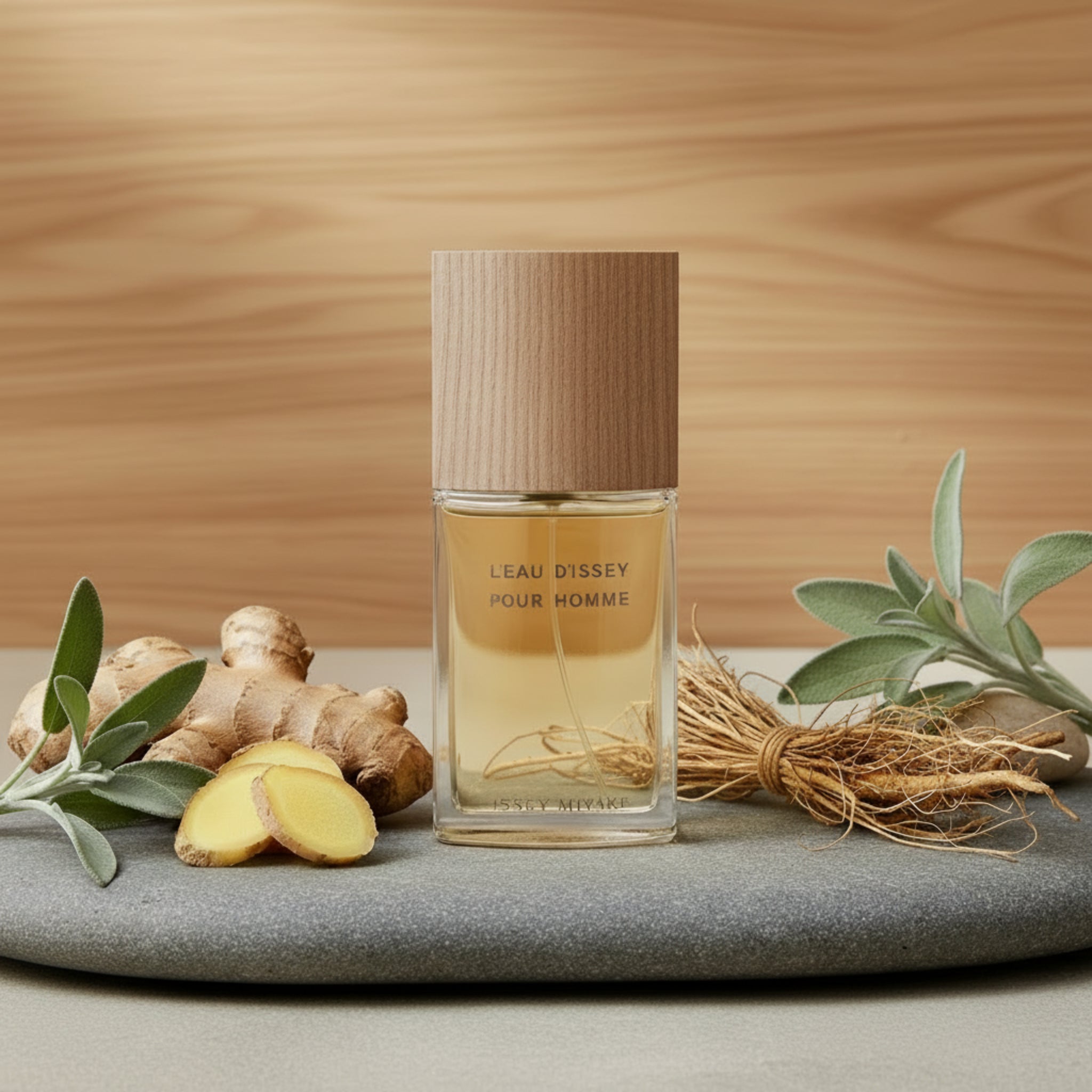 Issey Miyake L'Eau D'Issey Pour Homme perfume bottle on a white background