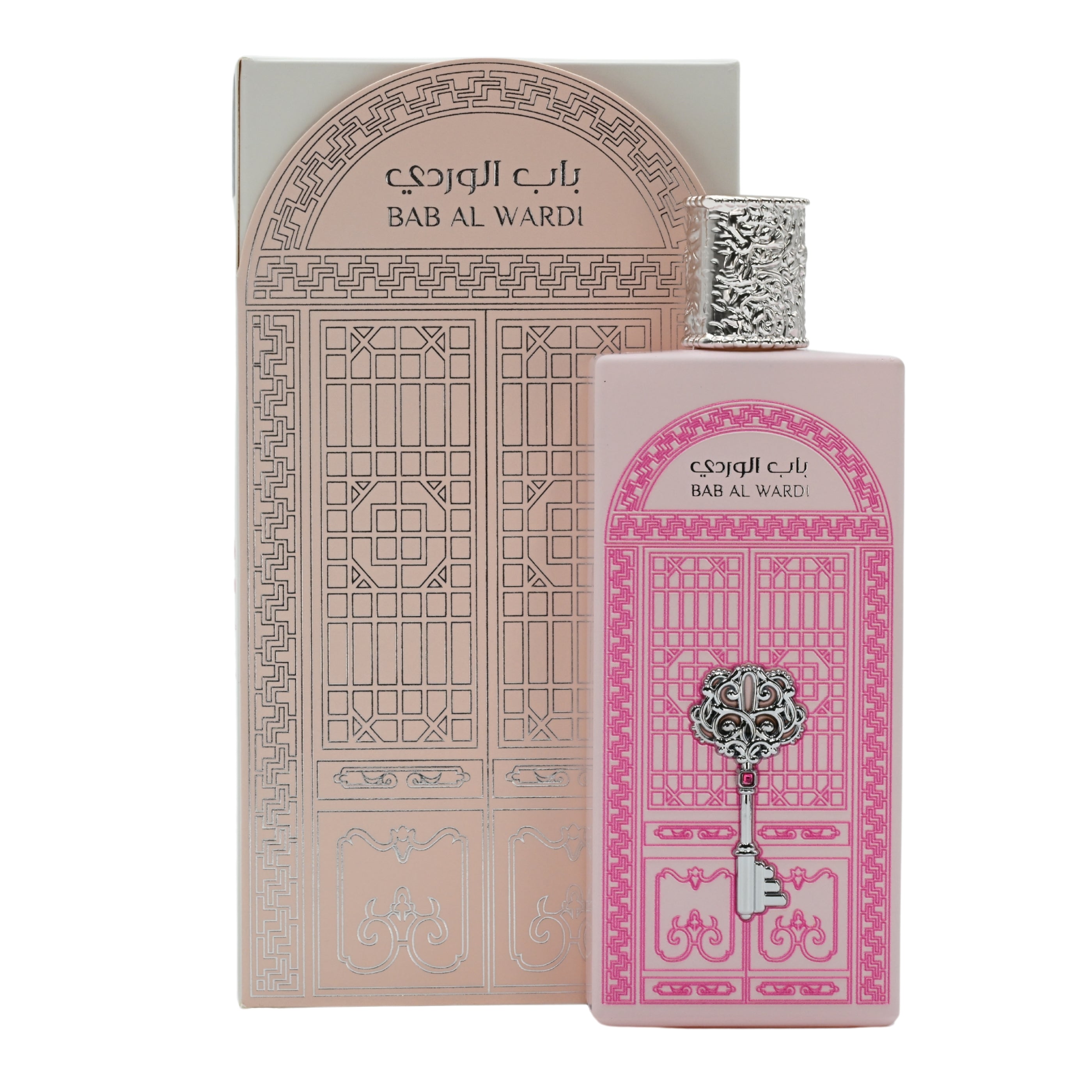 Bab Al Wardi perfume bottle and packaging on a white background