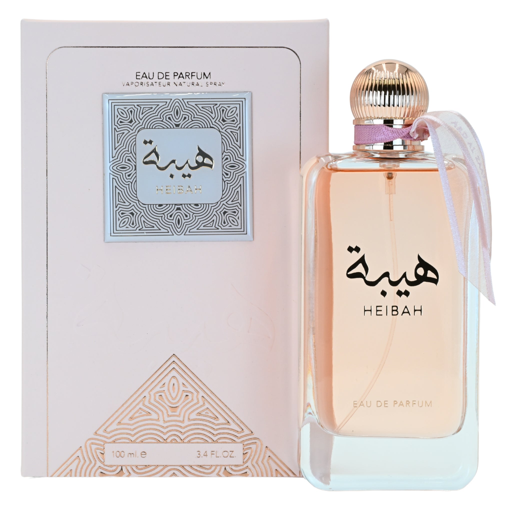 Heibah Eau de Parfum bottle and packaging on a white background