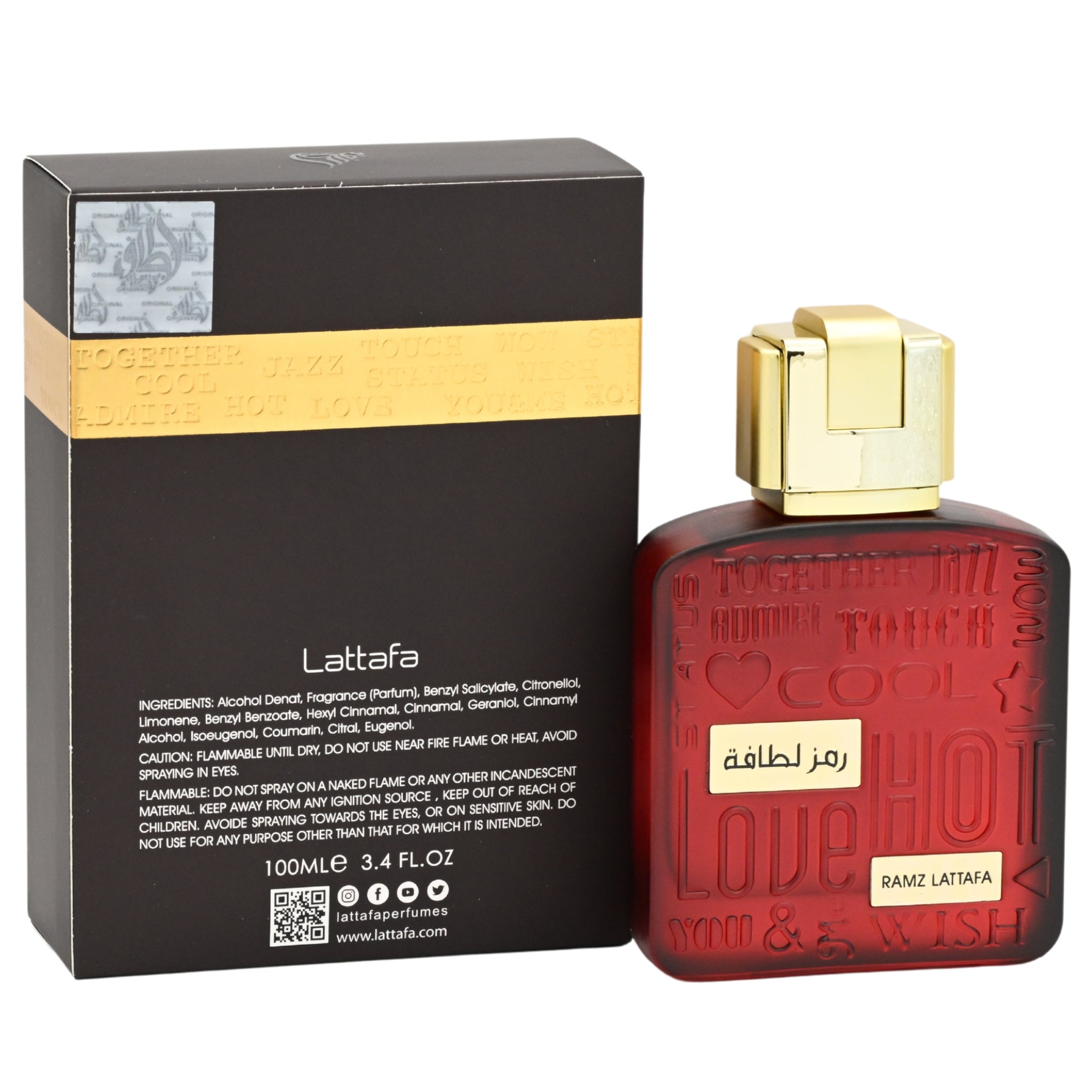Ramz Lattafa Gold by Lattafa perfume for unisex EDP 3.3 / 3.4 oz New in Box