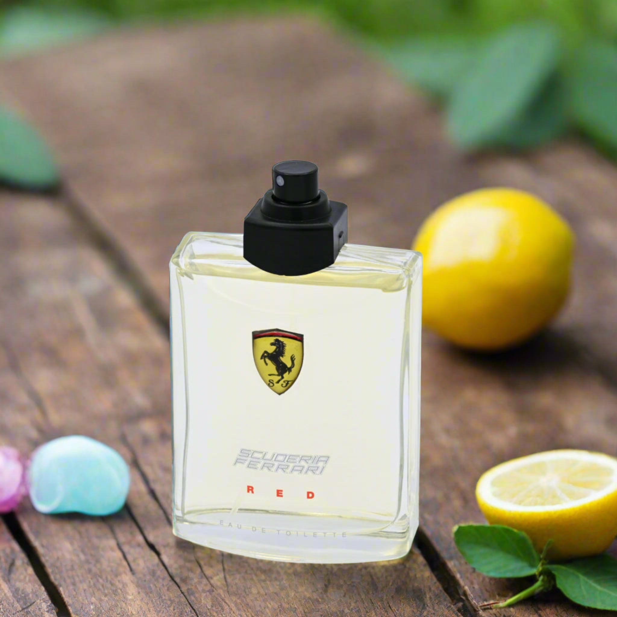 Ferrari Scuderia Ferrari Red perfume bottle on a white background