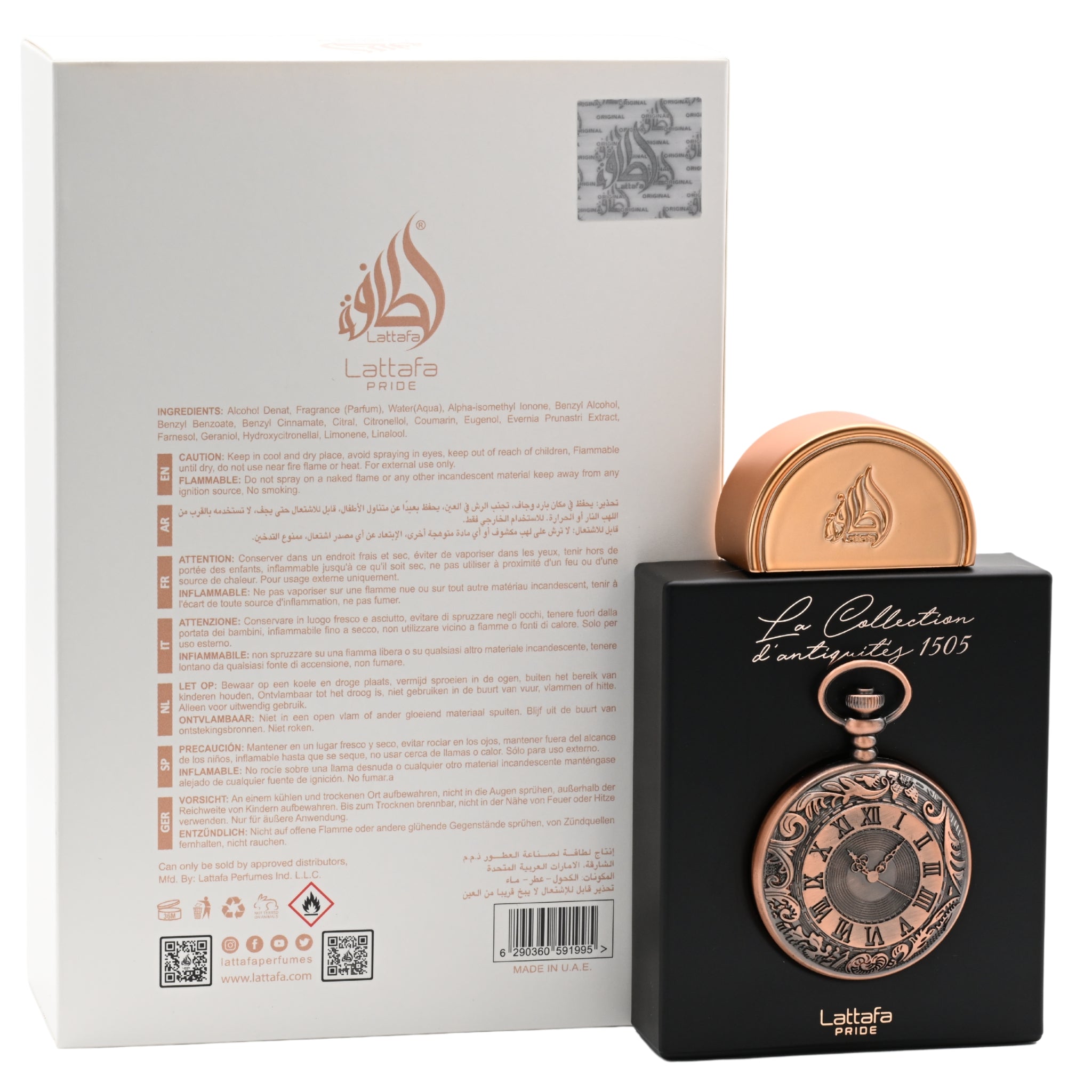 Pride La Collection d'Antiquities 1505 by Lattafa EDP 3.3 / 3.4 oz New in Box