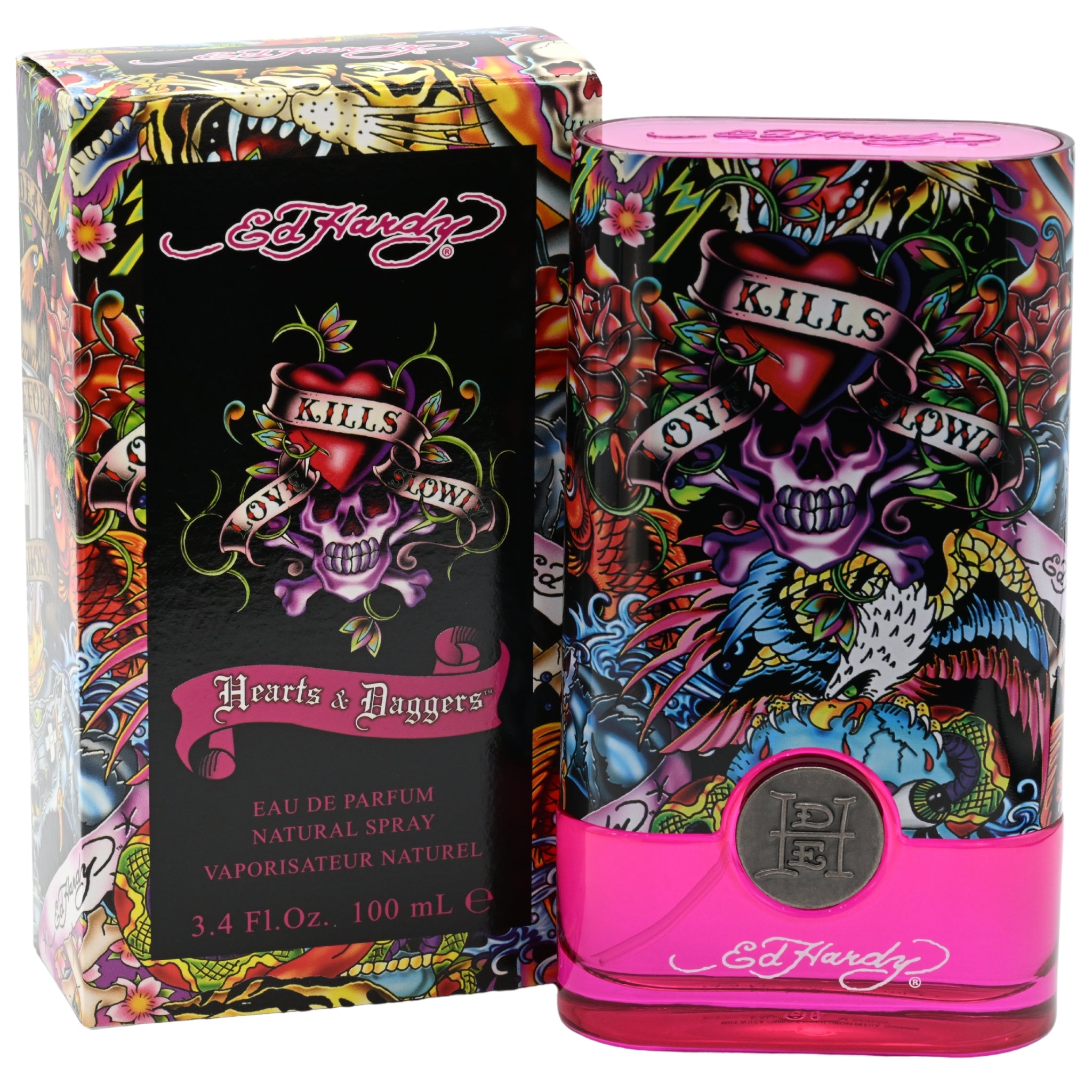 ED HARDY HEARTS & DAGGERS 3.4 / 3.3 oz EDP For Women NEW in BOX