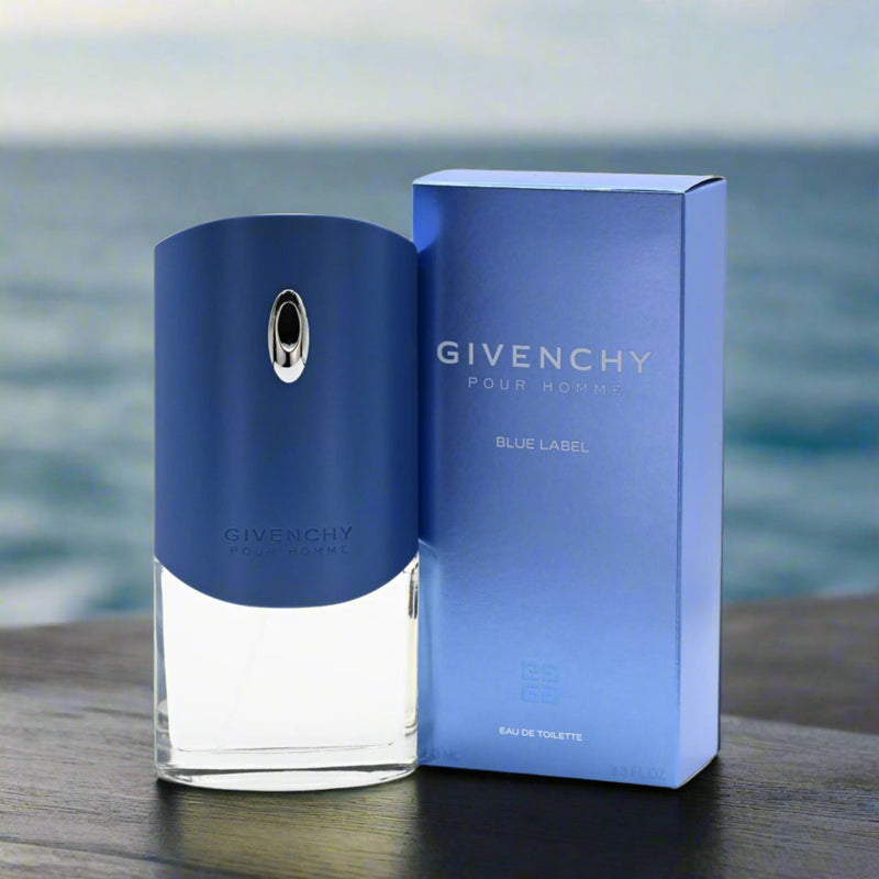 Givenchy Pour Homme BLUE LABEL 3.4 oz / 3.3 oz Spray edt Men New in Box