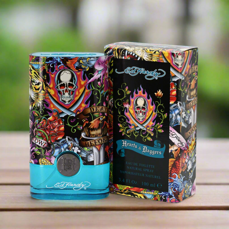 Ed Hardy Hearts & Daggers 3.4 oz edt Cologne Spray for Men New in Box