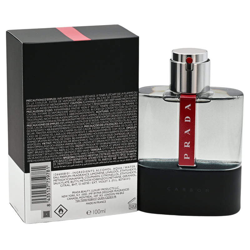 Carbon Luna Rossa by Prada cologne for men EDT 3.3 / 3.4 oz New in Box