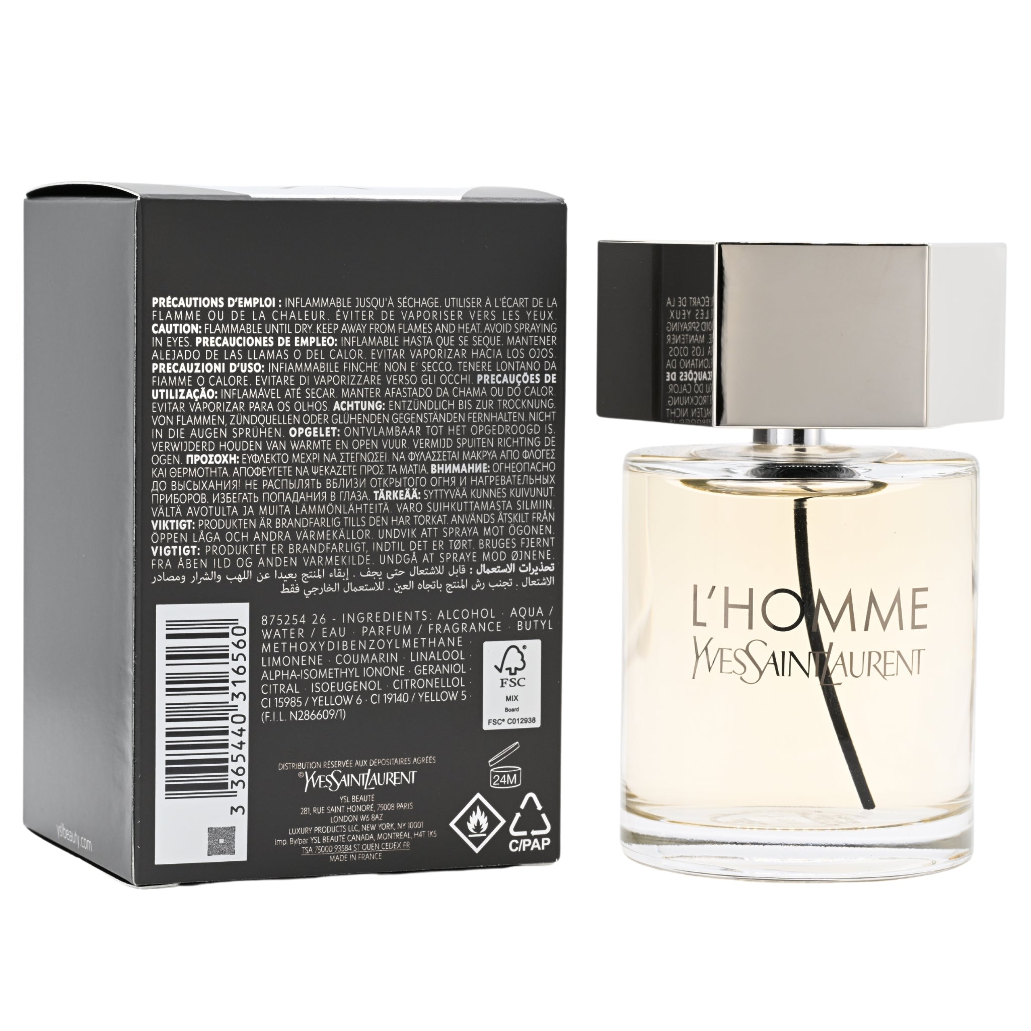 L'HOMME by Yves Saint Laurent cologne EDT 3.3 / 3.4 oz New in Box