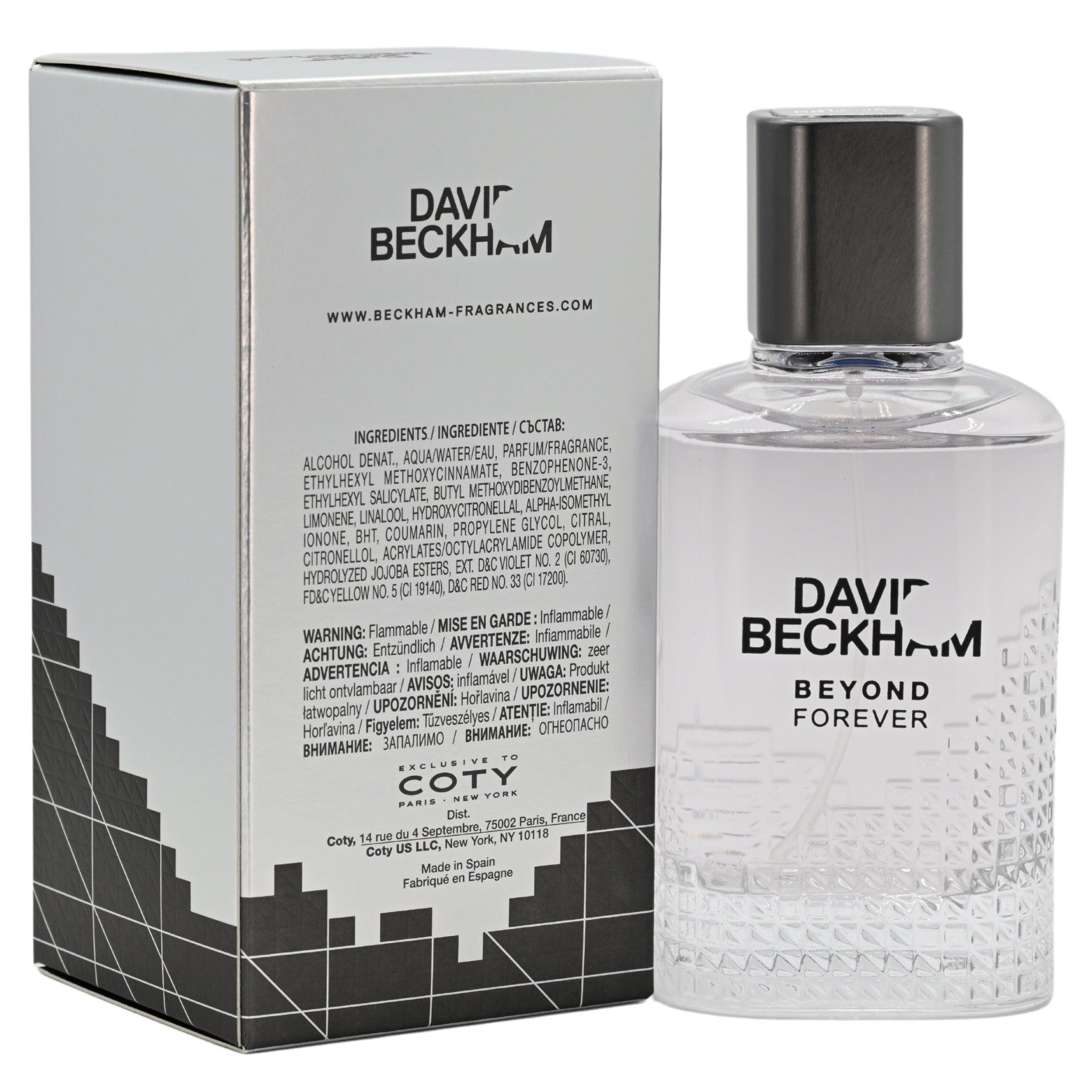 Beyond Forever David Beckham Men cologne edt 3.0 oz NEW IN BOX