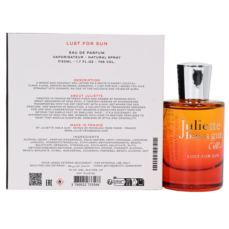 Lust for Sun by Juliette has a Gun perfume for her EDP 1.7 oz New in Box