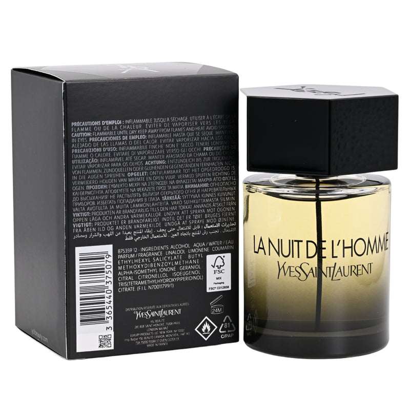LA NUIT DE L'HOMME by Yves Saint Laurent cologne EDT 3.3 / 3.4 oz New in Box