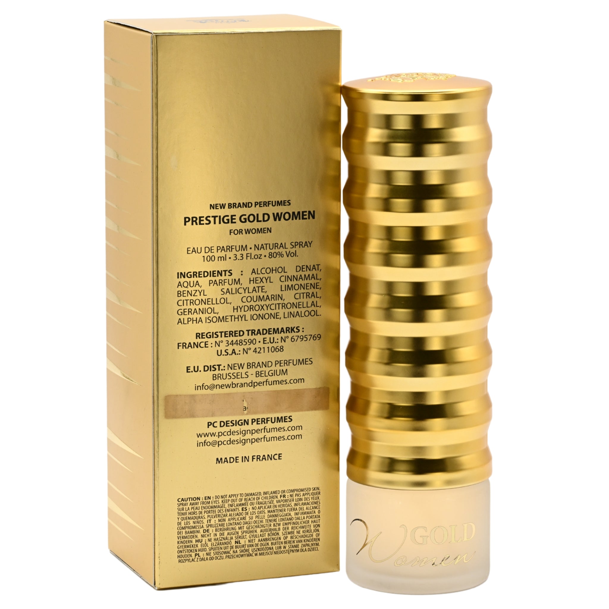 Prestige Gold Women by New Brand perfume EDP 3.3 /3.4 oz New In Box