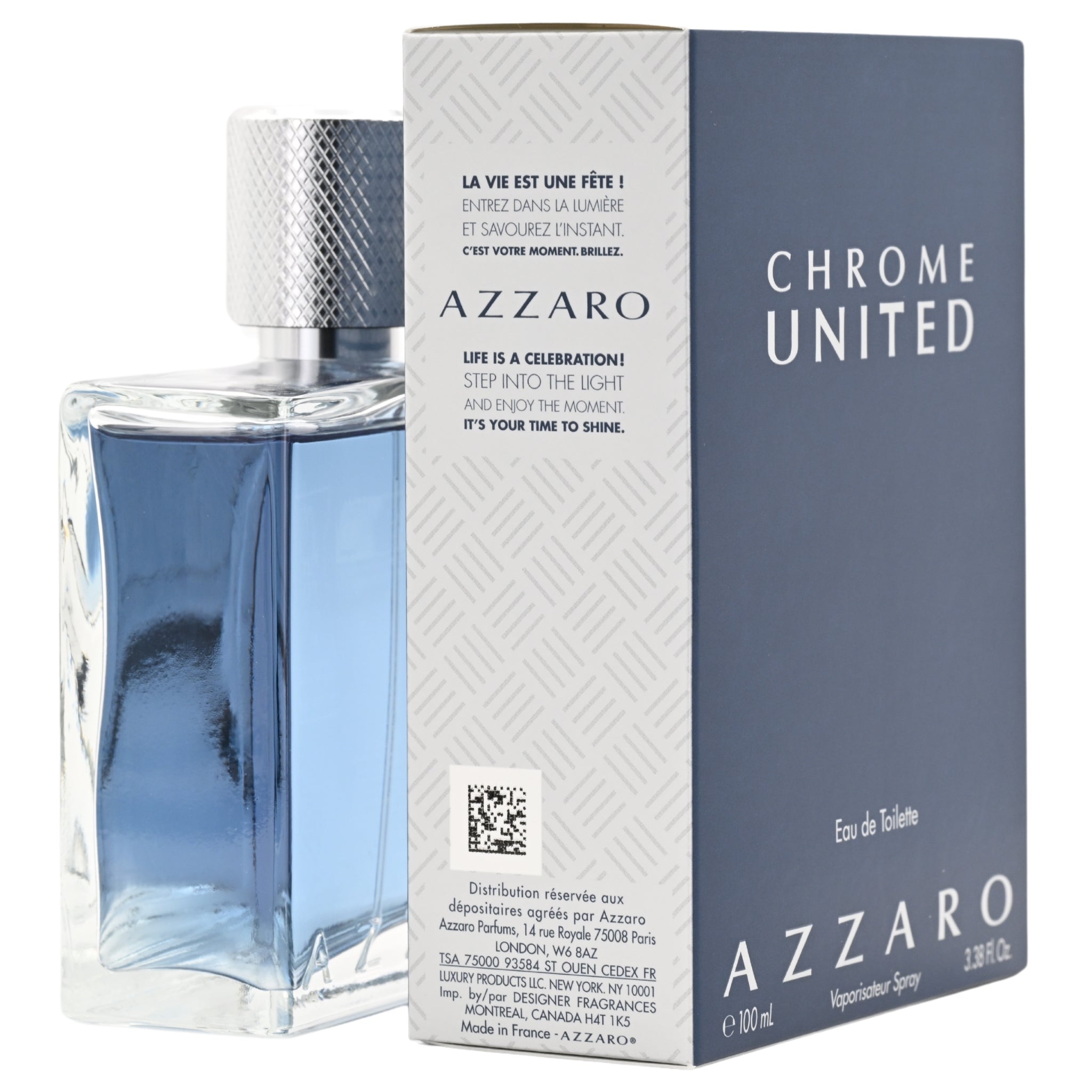 Chrome United Azzaro Cologne 3.4 oz 3.3 EDT Spray for Men