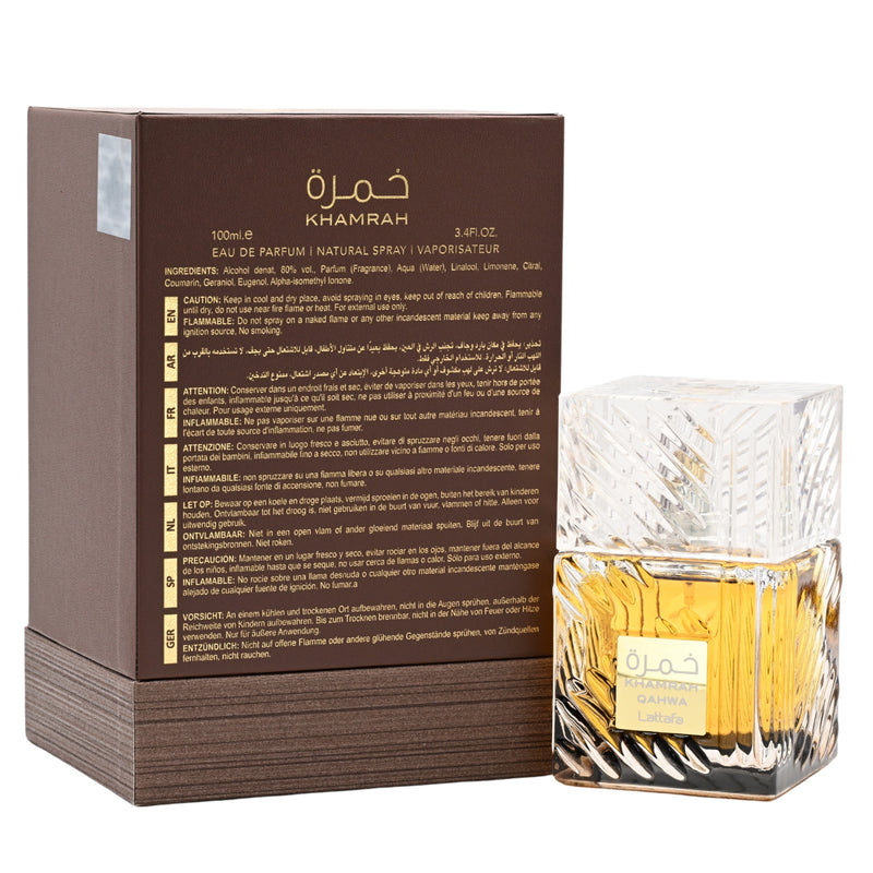 Khamrah Qahwa by Lattafa perfume for unisex EDP 3.3 / 3.4 oz New in Box