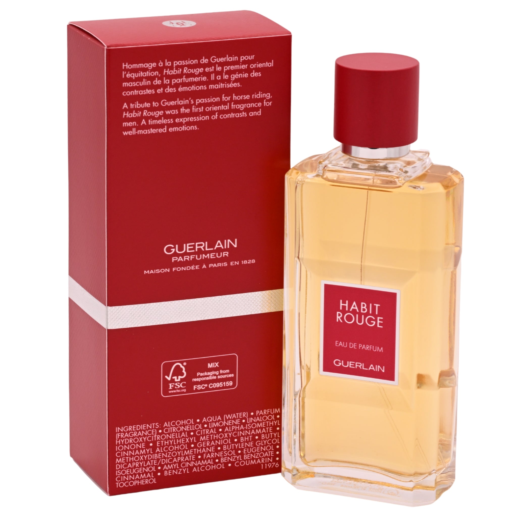 HABIT ROUGE by Guerlain cologne for men EDP 3.3 / 3.4 oz New in Box