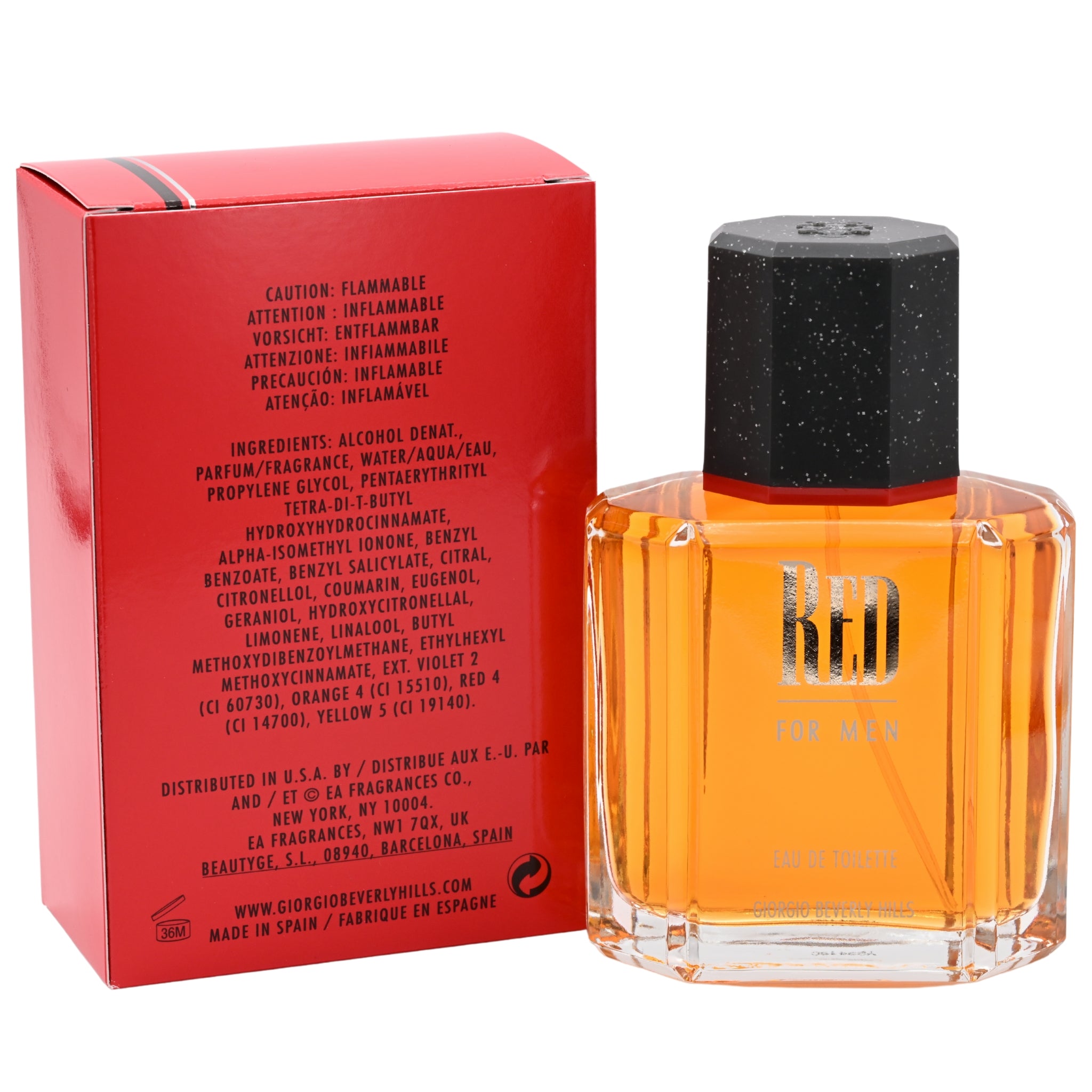RED by Giorgio Beverly Hills 3.3 / 3.4 oz EDT For Men New in BOX