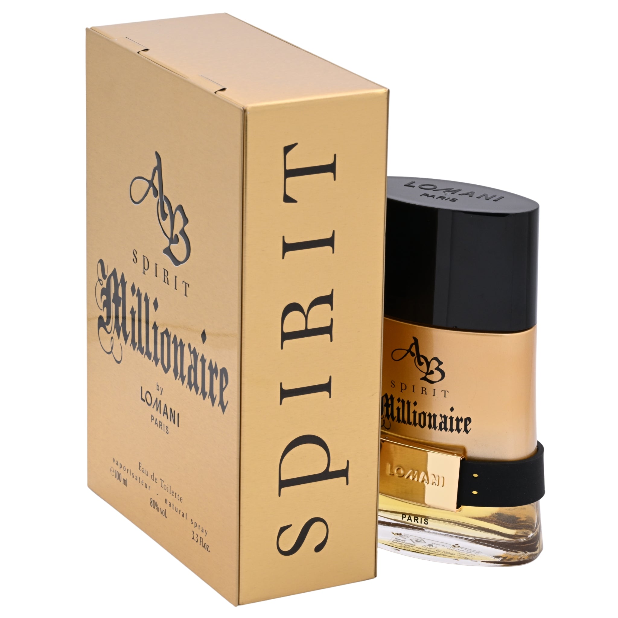 AB SPIRIT MILLIONAIRE by Lomani men 3.3 oz 3.4 edt cologne NEW IN BOX