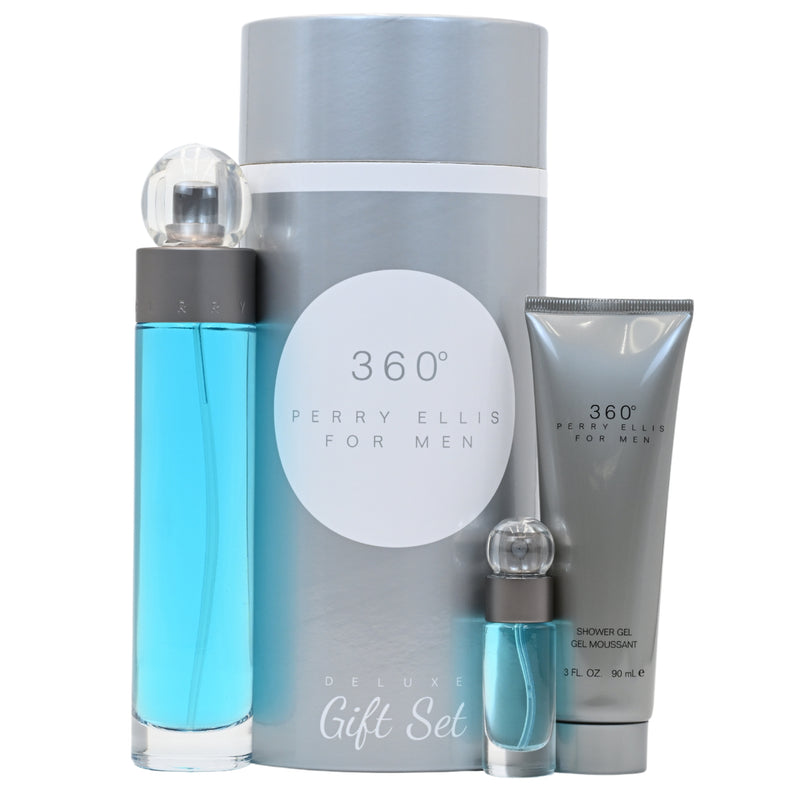 360 by Perry Ellis for men 3 pcs gift set New in Canister