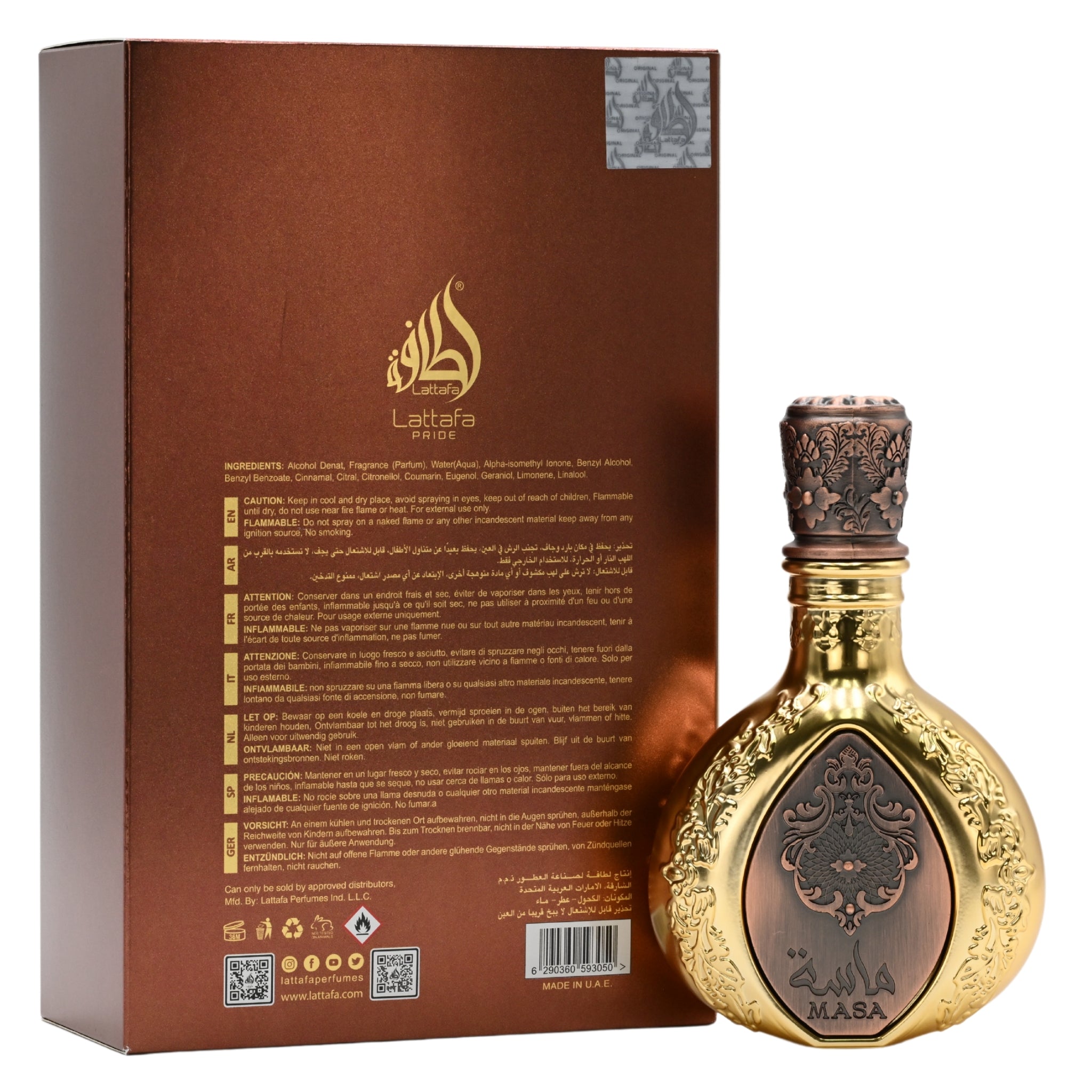 Pride Masa by Lattafa perfume for unisex EDP 3.3 / 3.4 oz New in Box