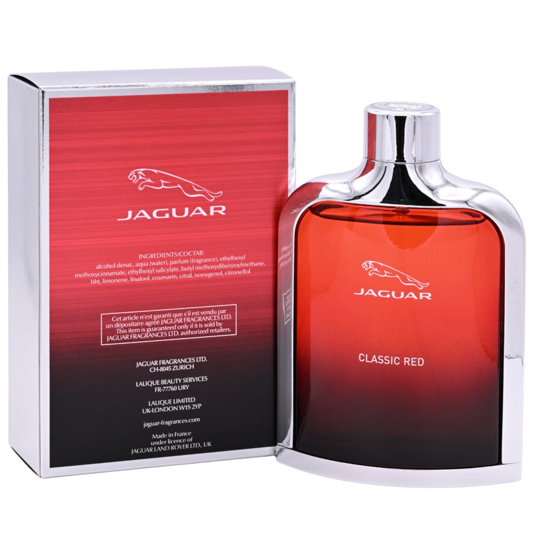 JAGUAR CLASSIC RED by Jaguar edt Spray for Men 3.3 / 3.4 oz NEW in BOX