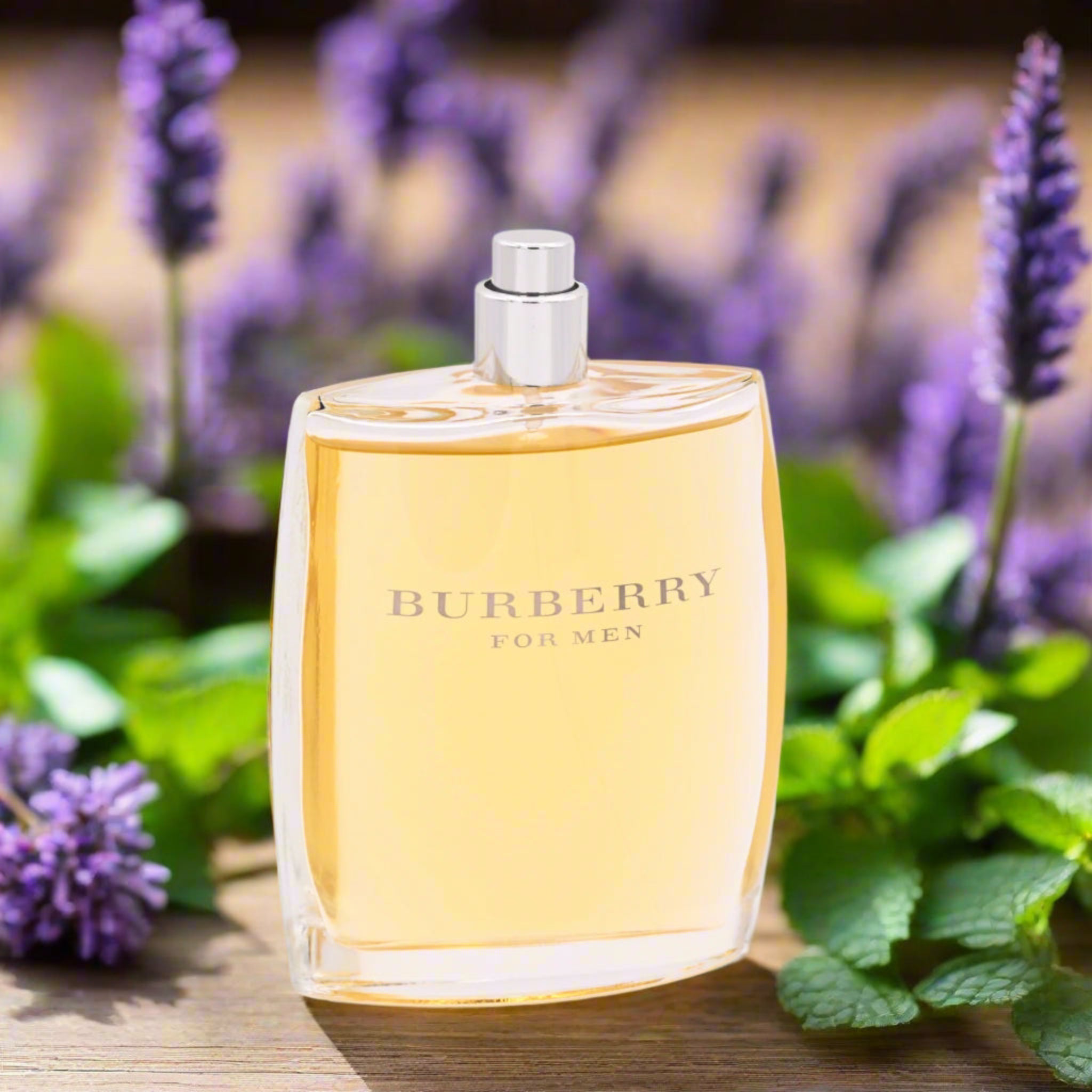 Burberry perfume bottle for men on a white background