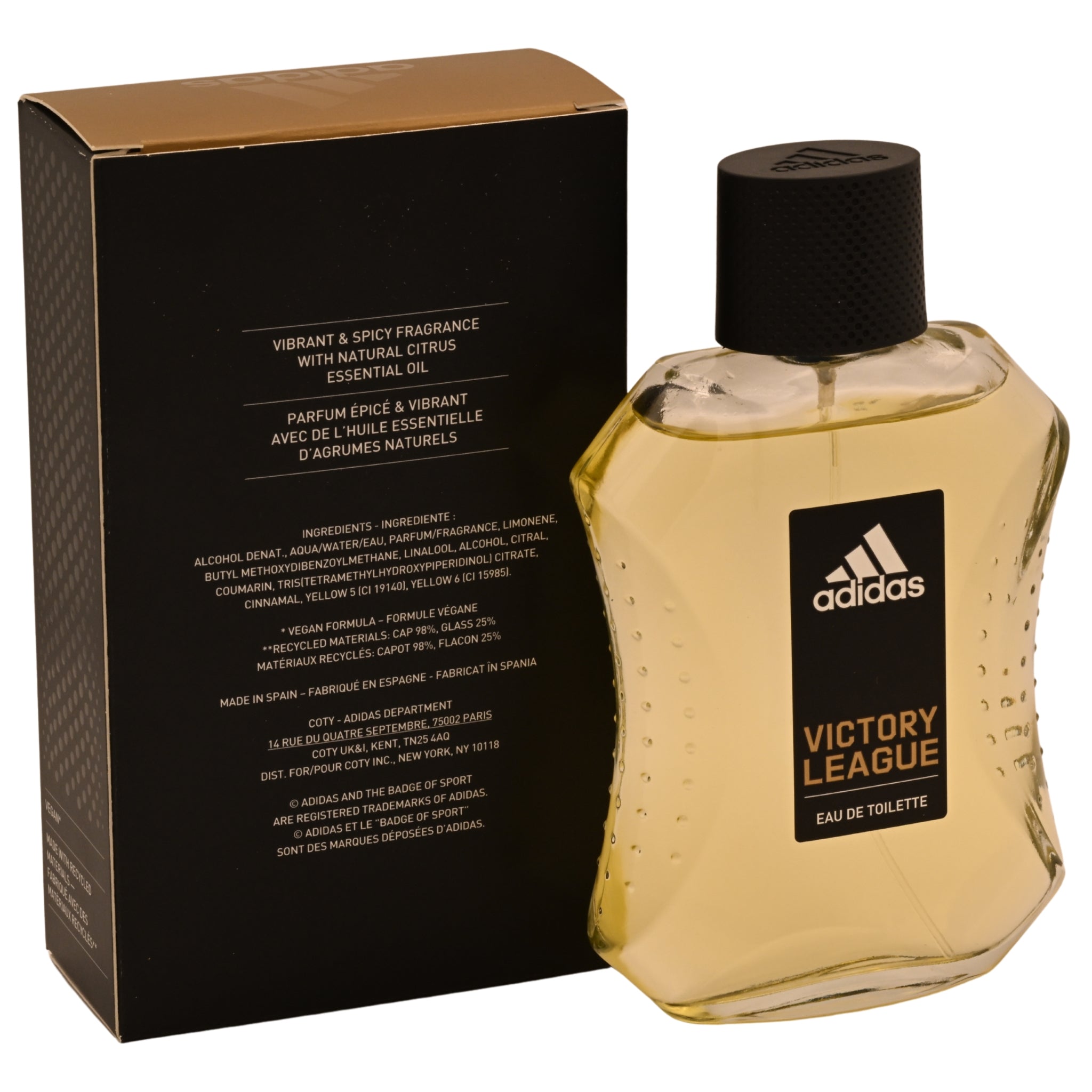 VICTORY LEAGUE by Adidas 3.3 / 3.4 oz EDT For Men New in Box