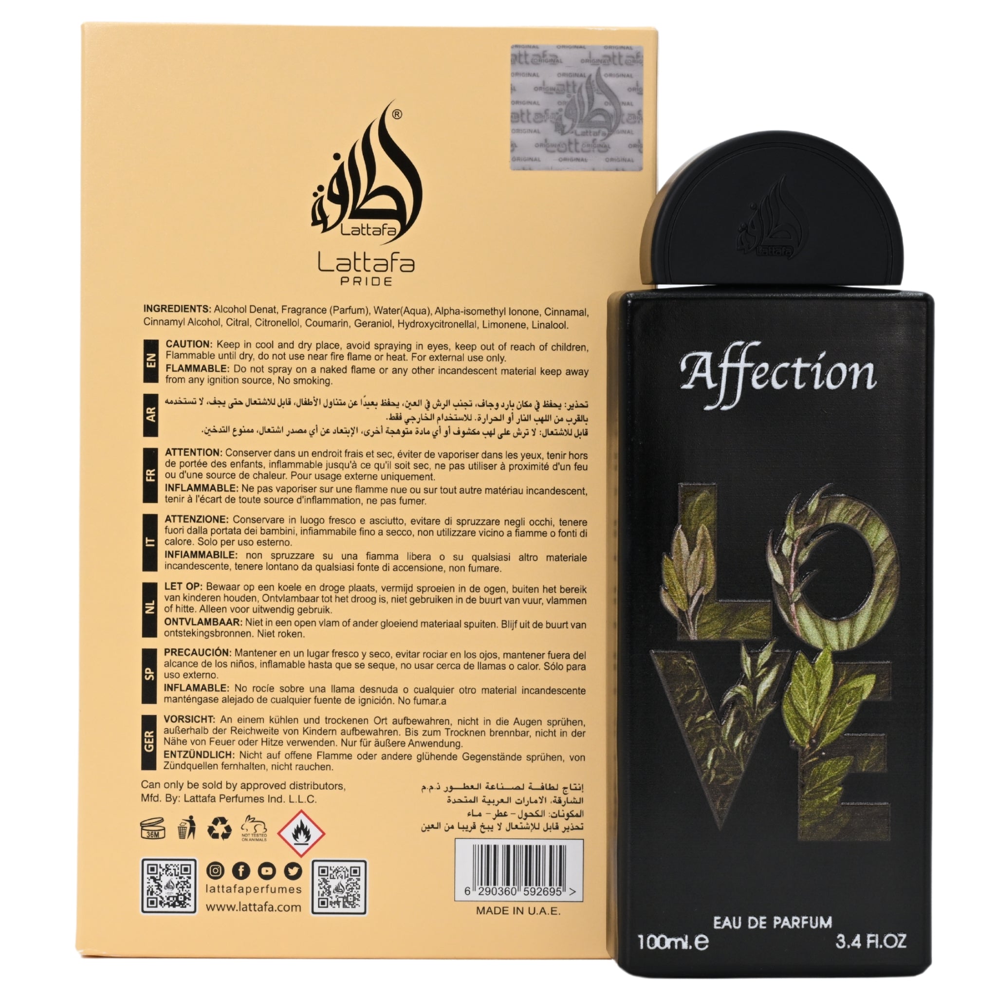 Pride Affection by Lattafa perfume Unisex EDP 3.4 oz NIB