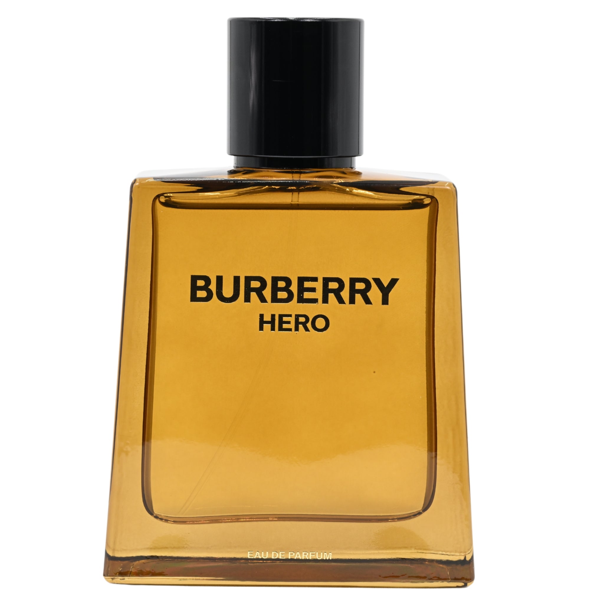 Burberry Hero perfume bottle on a white background