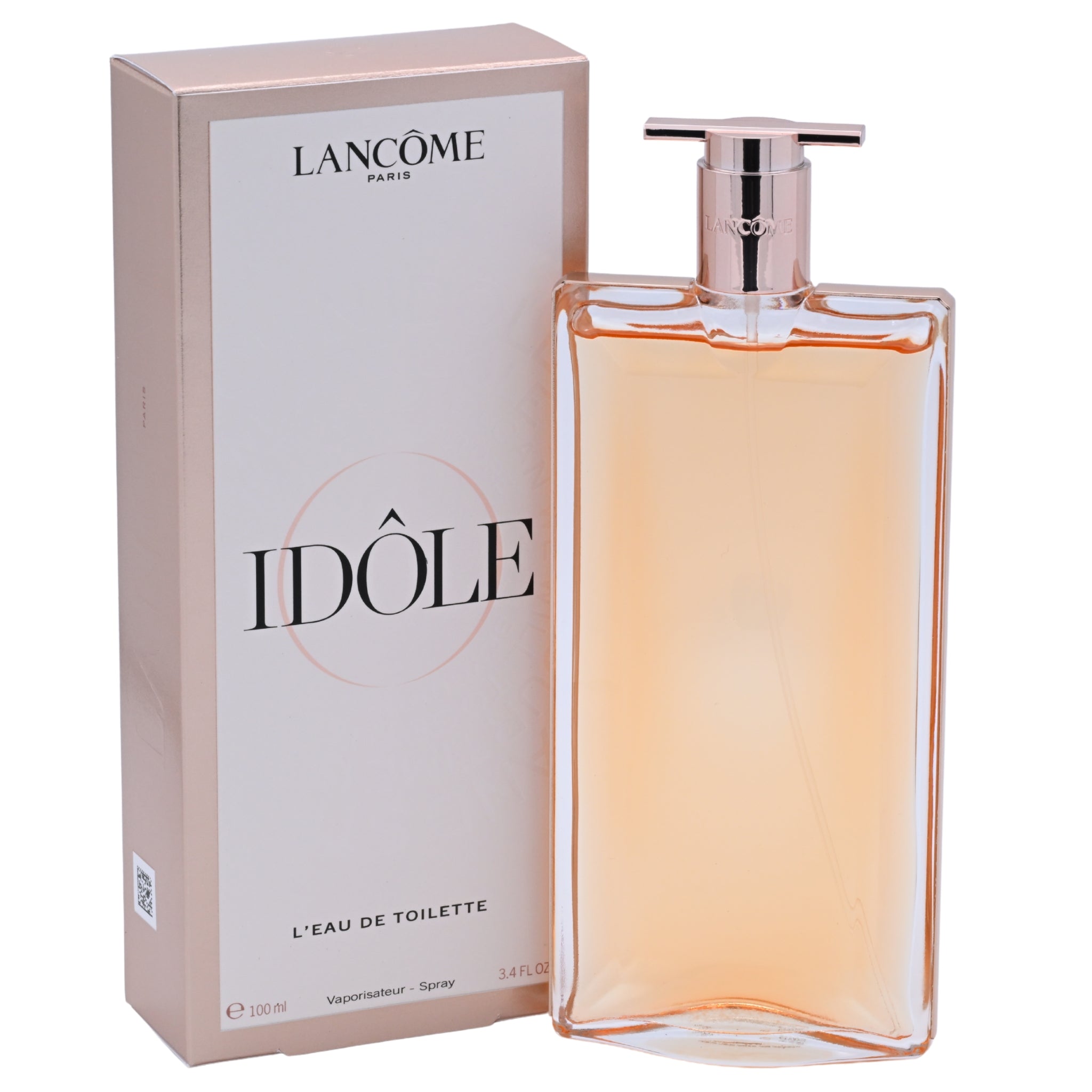 Lancome Idole perfume bottle and packaging on a white background