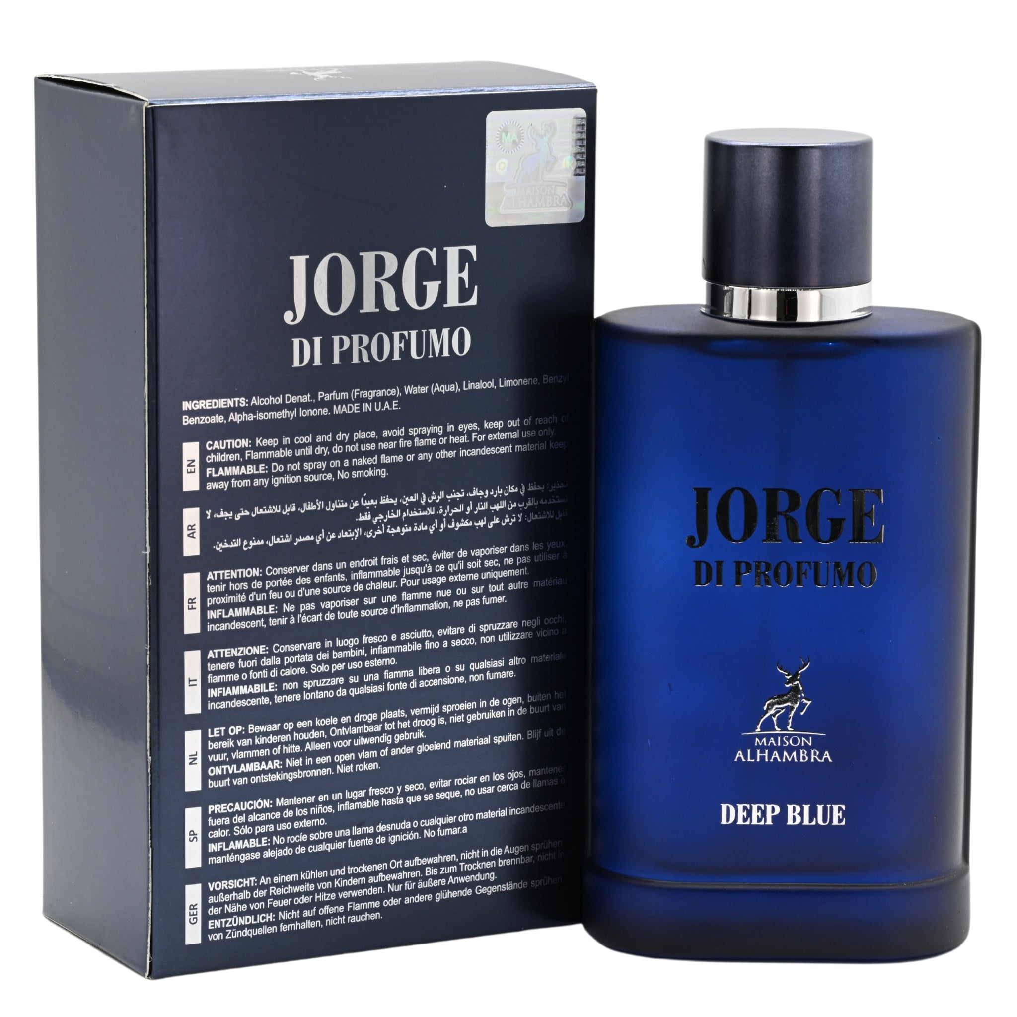 Jorge Di Profumo Deep Blue by Maison Alhambra men EDP 3.3 / 3.4 oz New in Box