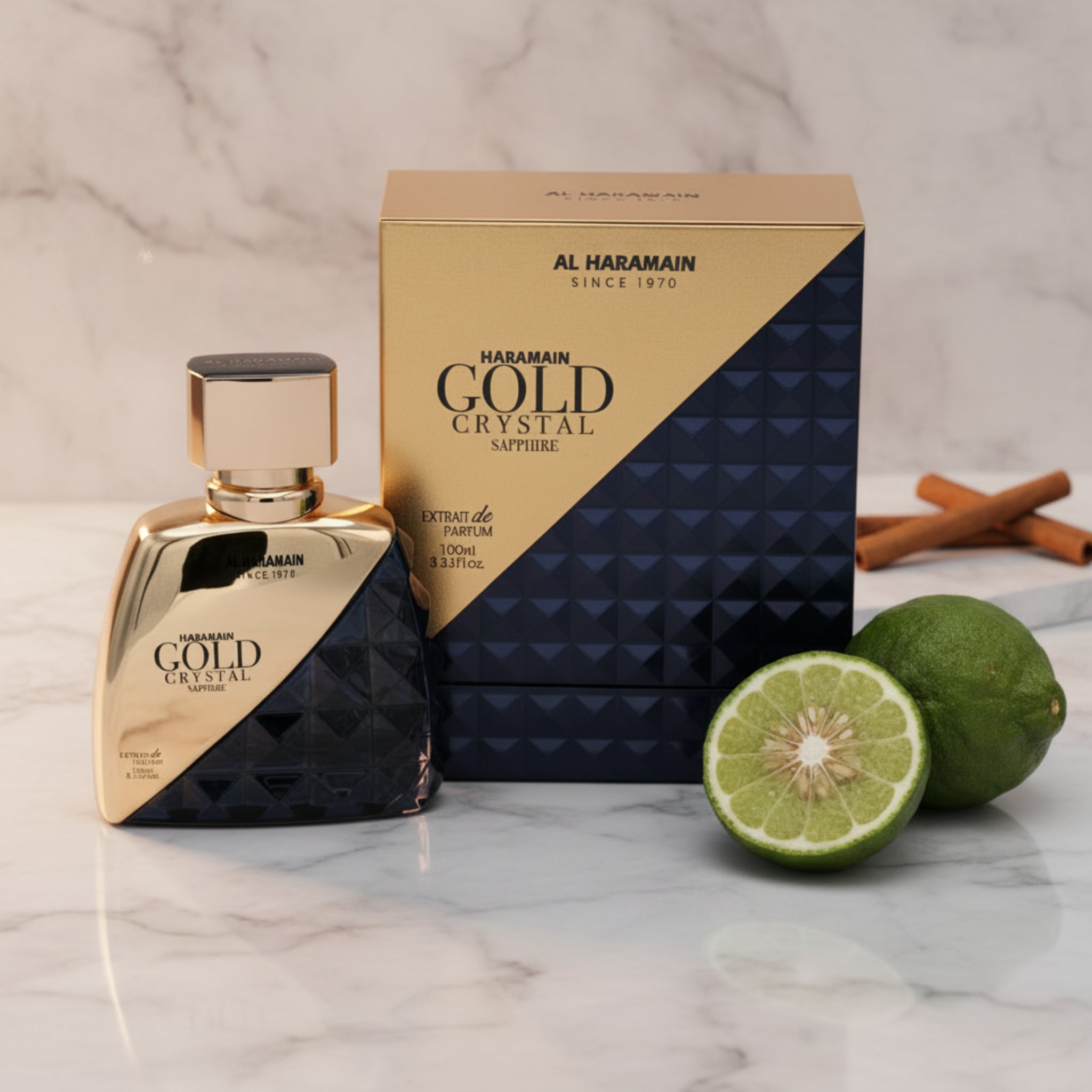 Al Haramain Gold Crystal Sapphire Eau de Parfum (EDP) Unisex Spray 3.3 oz