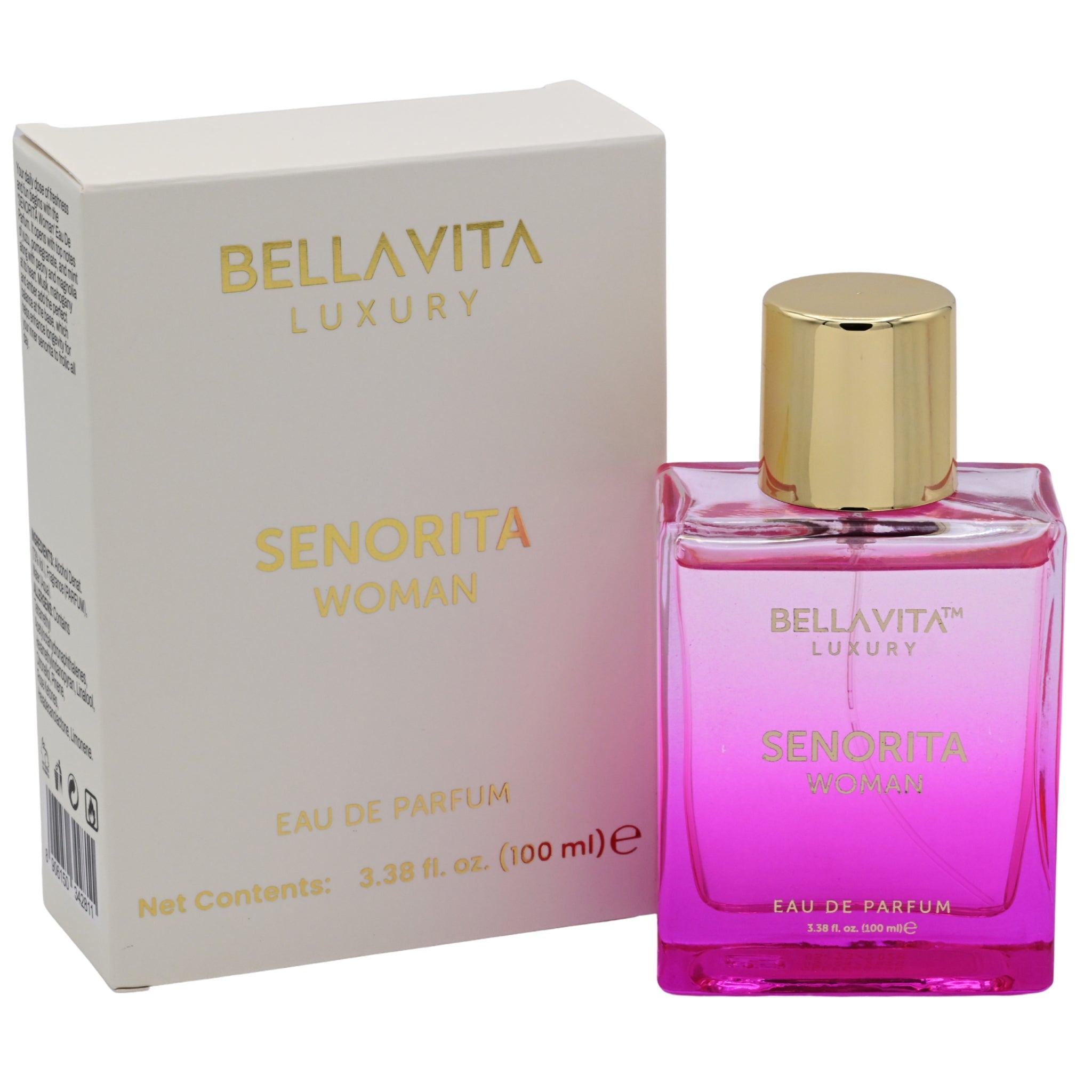 Bellavita Luxury Senorita Woman Eau de Parfum Spray for Women, 3.38 oz (100 ml)