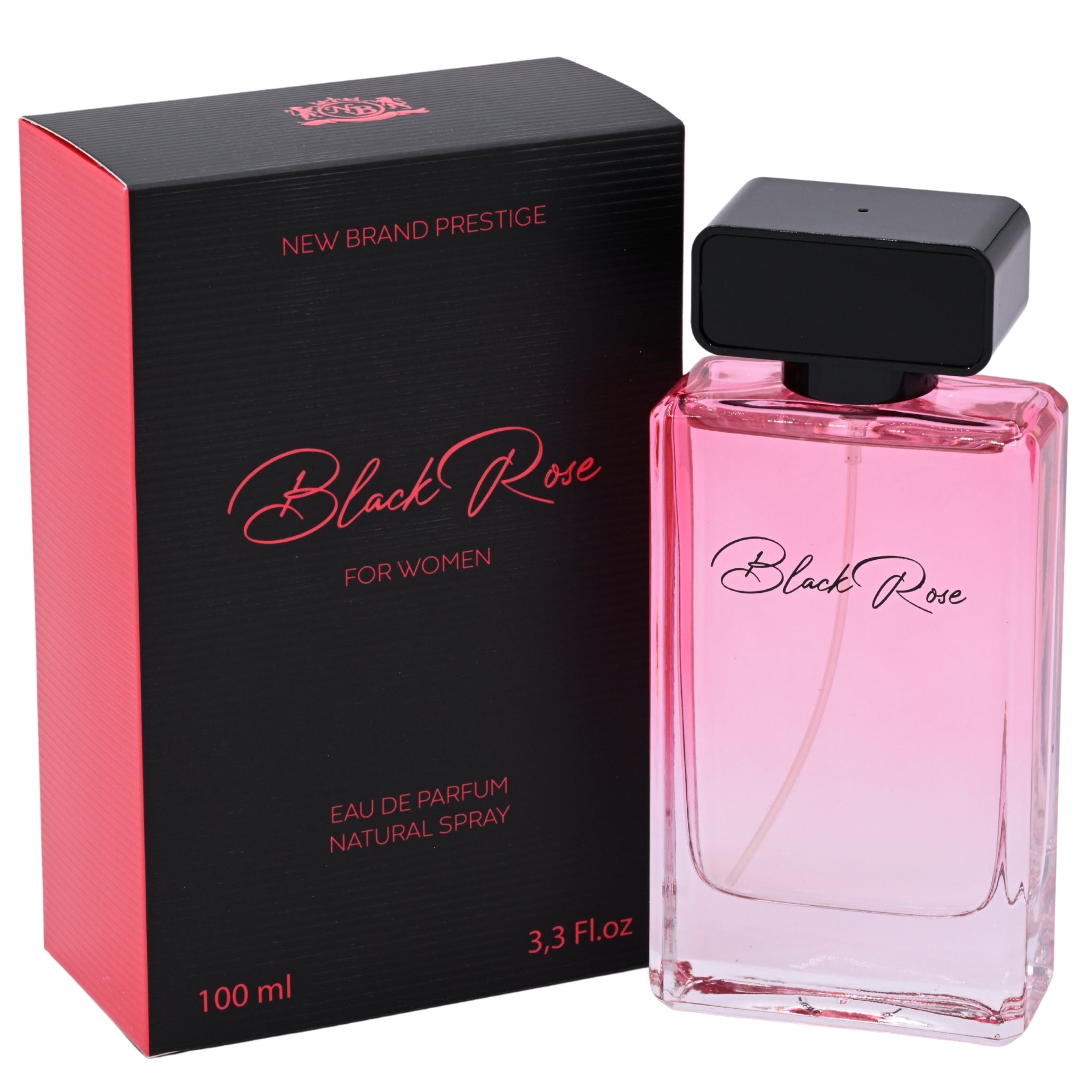 New Brand Prestige Black Rose EDP Spray Women 3.3 oz 100ml New Box