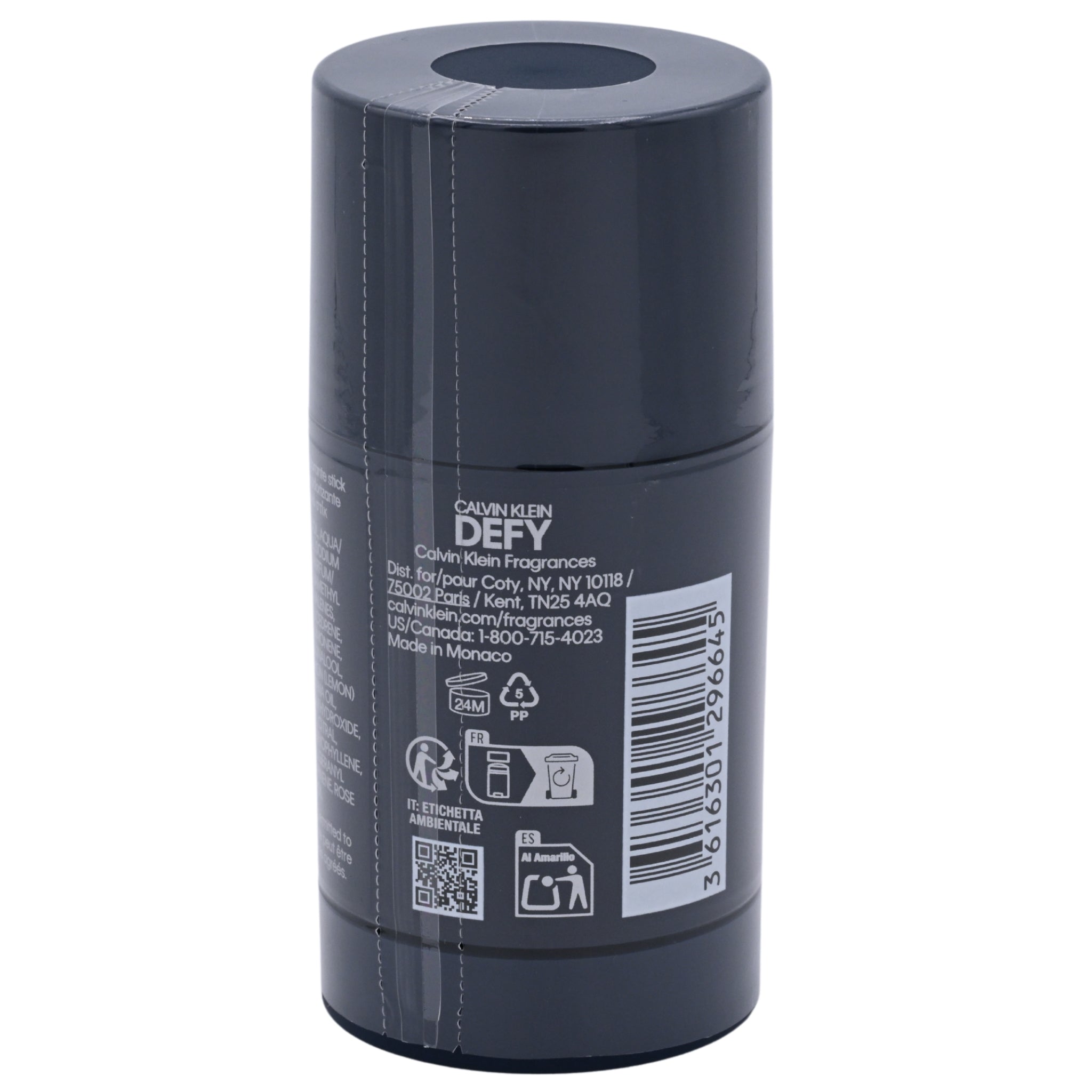 Calvin Klein Defy Deodorant Stick (Alcohol-Free) for Men, 2.4 oz / 75 ml