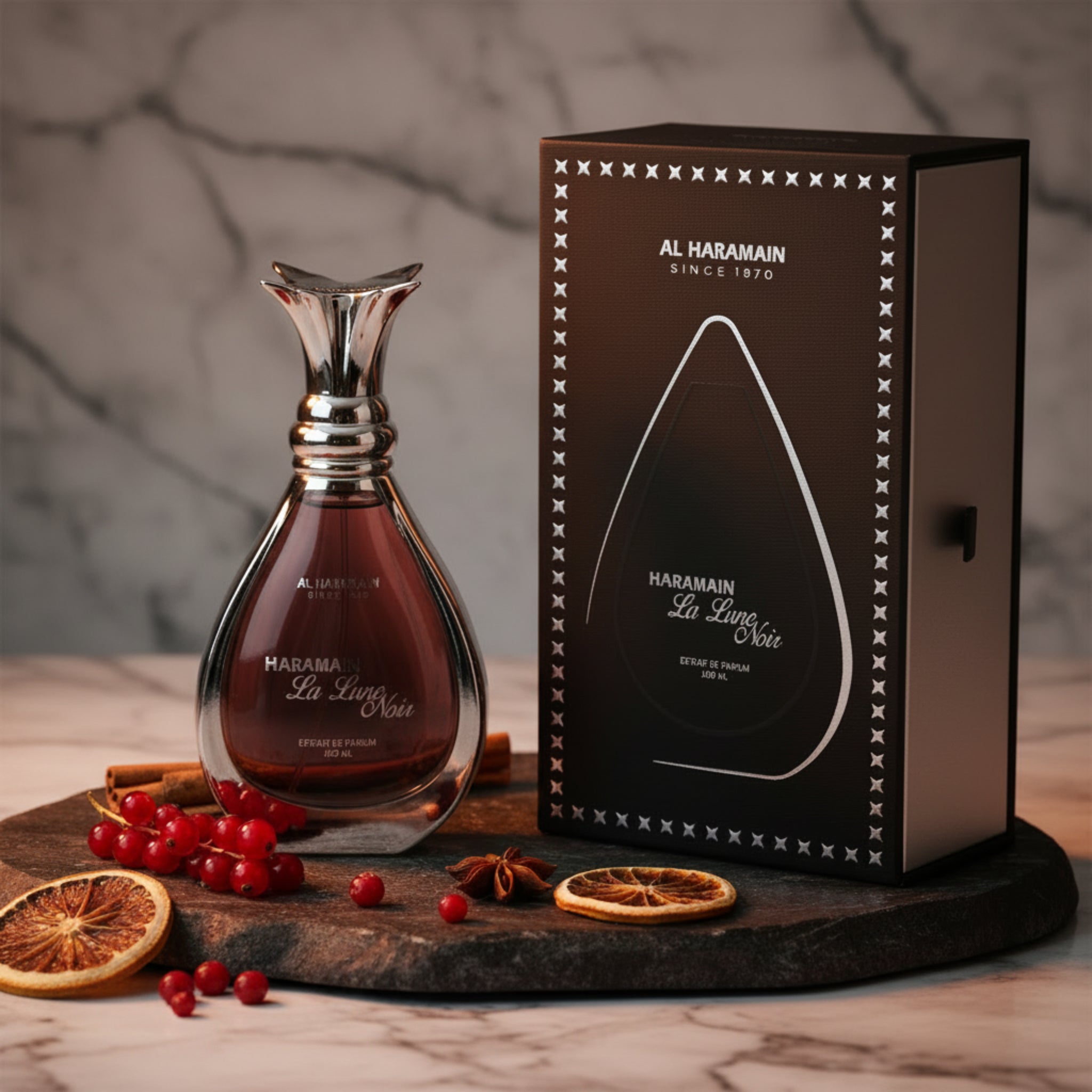 Al Haramain La Lune Noir Extrait de Parfum Spray for Women 3.3 /3.4oz / 100 ml (New Retail Box)