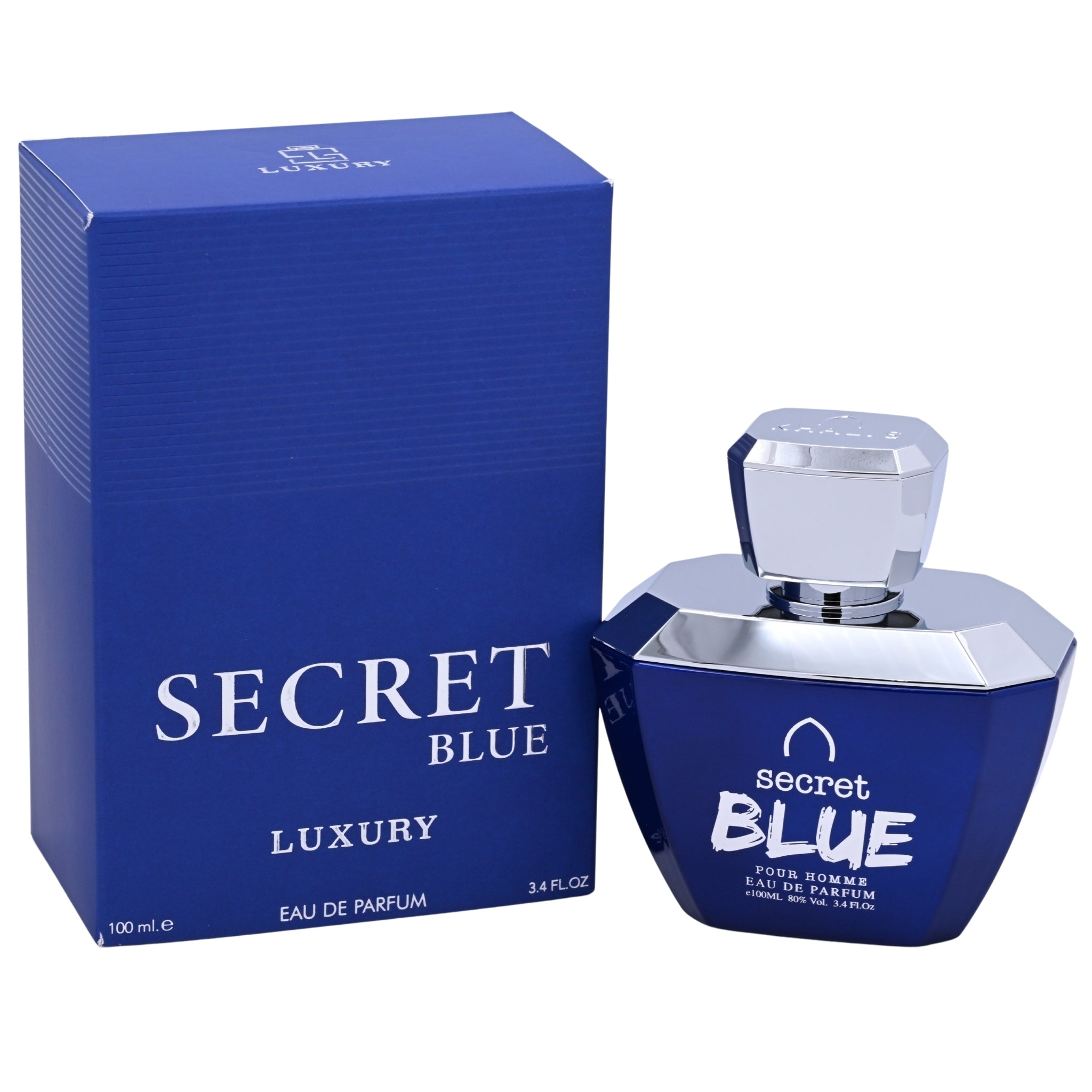 Khalis Secret Blue Luxury Collection Eau de Parfum Spray for Men 3.4 oz