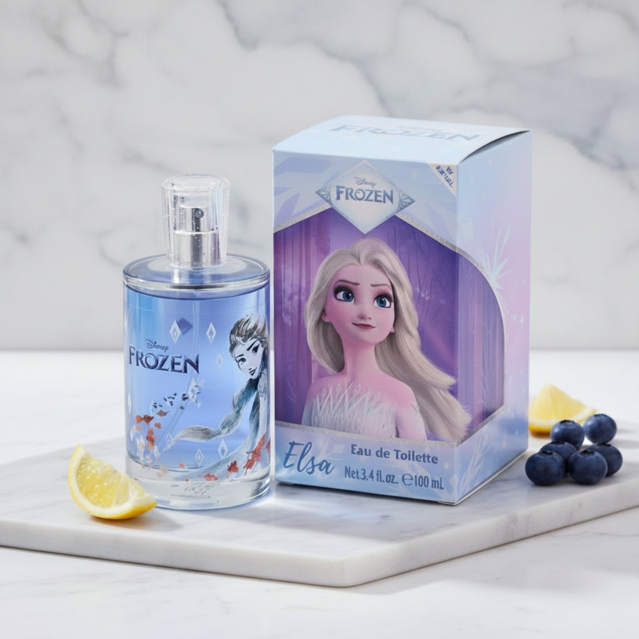Disney Frozen Elsa Eau de Toilette with packaging on a white background