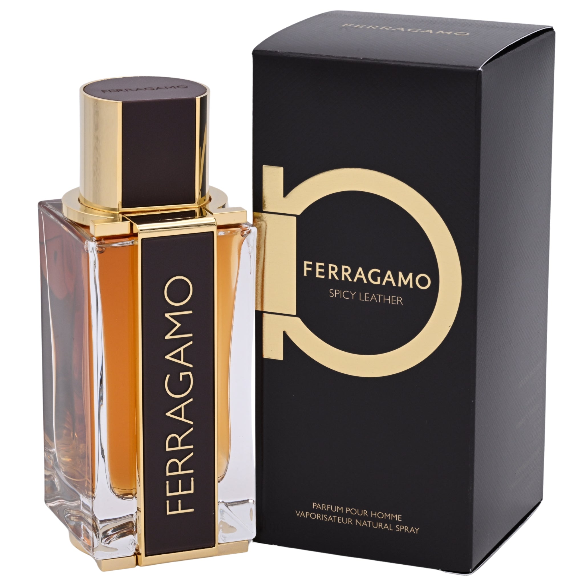 Salvatore Ferragamo Ferragamo Spicy Leather Parfum Spray for Men 3.4 oz (New Retail Box)