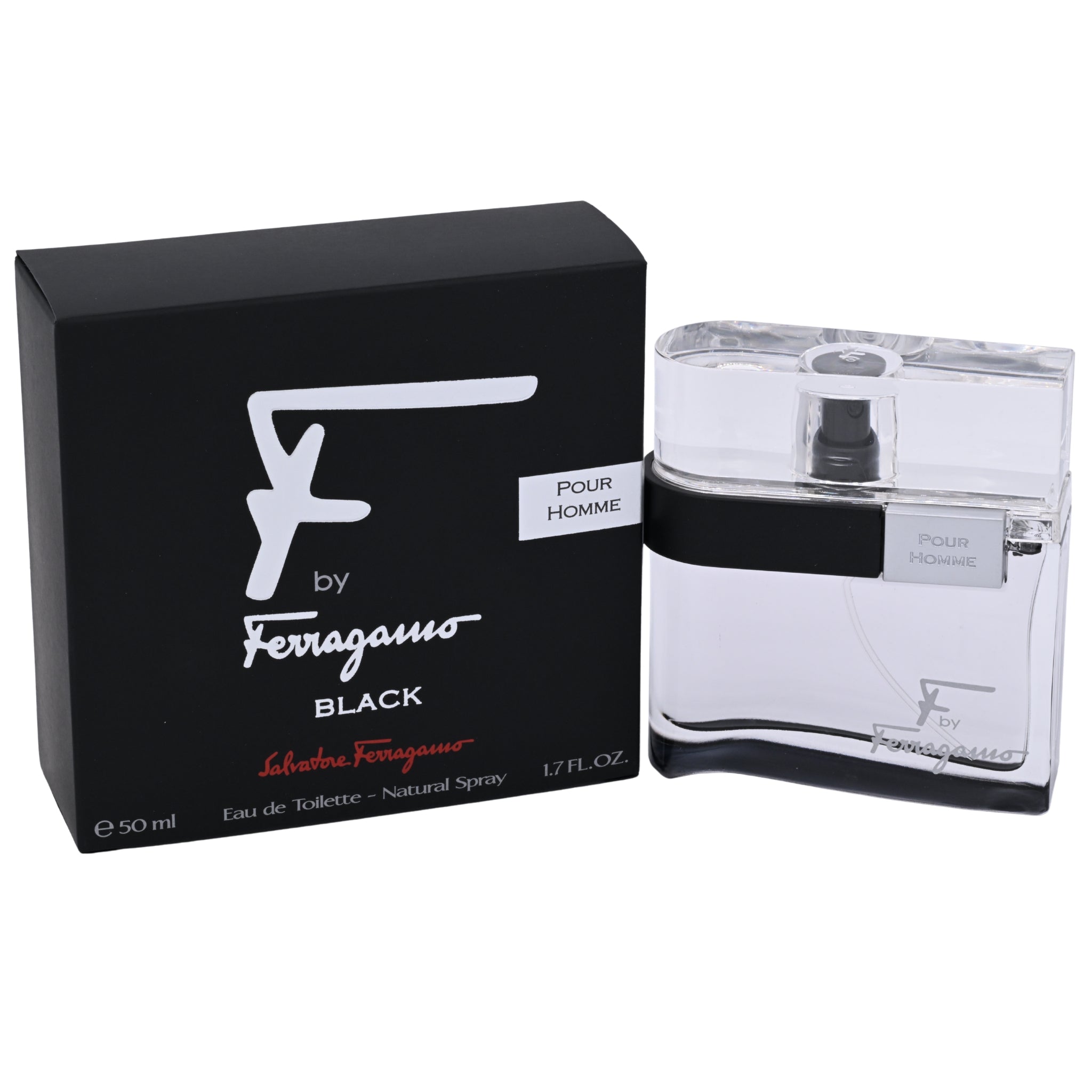 Salvatore Ferragamo F Black EDT Spray Men 1.7 oz New Box