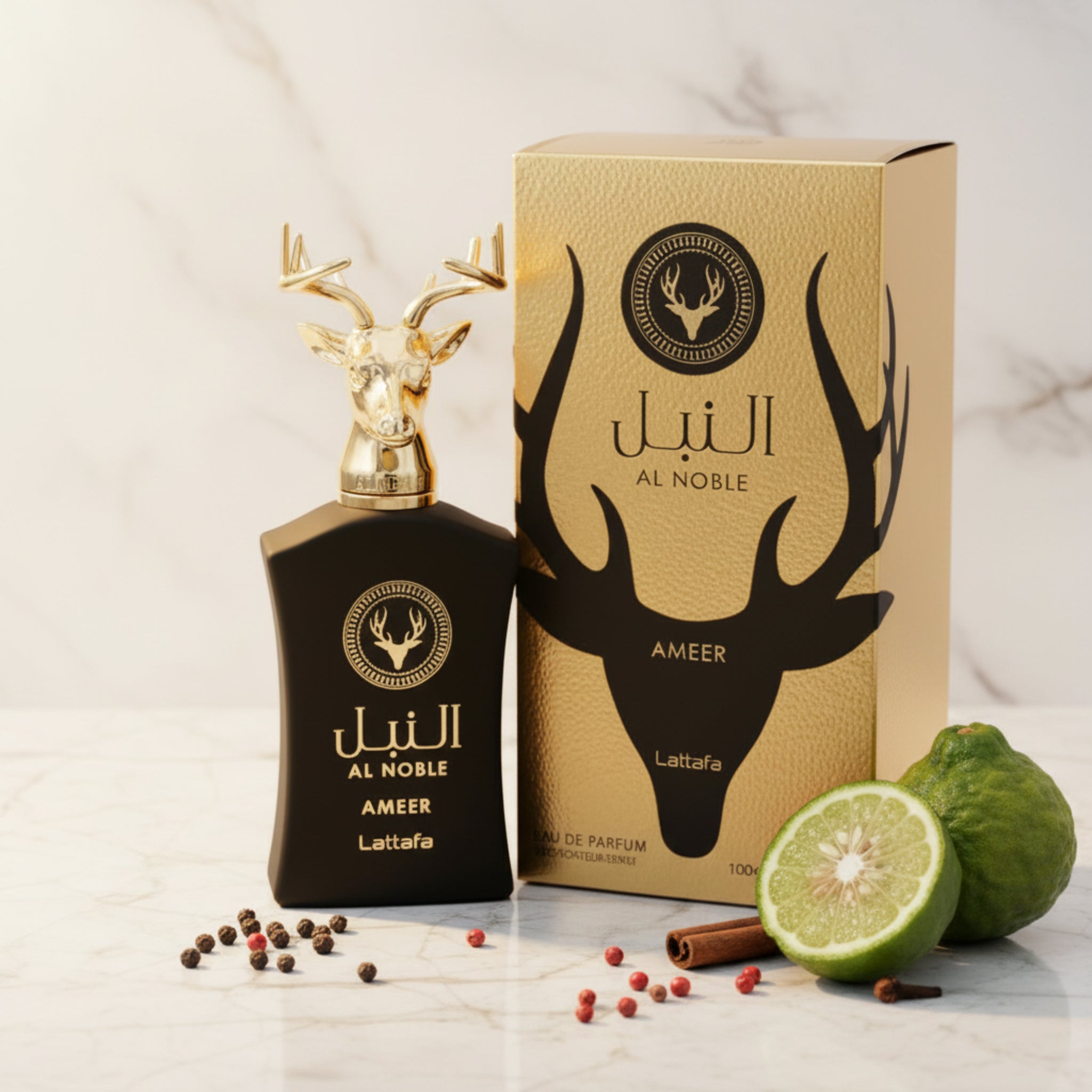 Lattafa Al Noble Ameer Eau de Parfum Spray for Men, 3.4 oz (100 ml) - New Retail Box