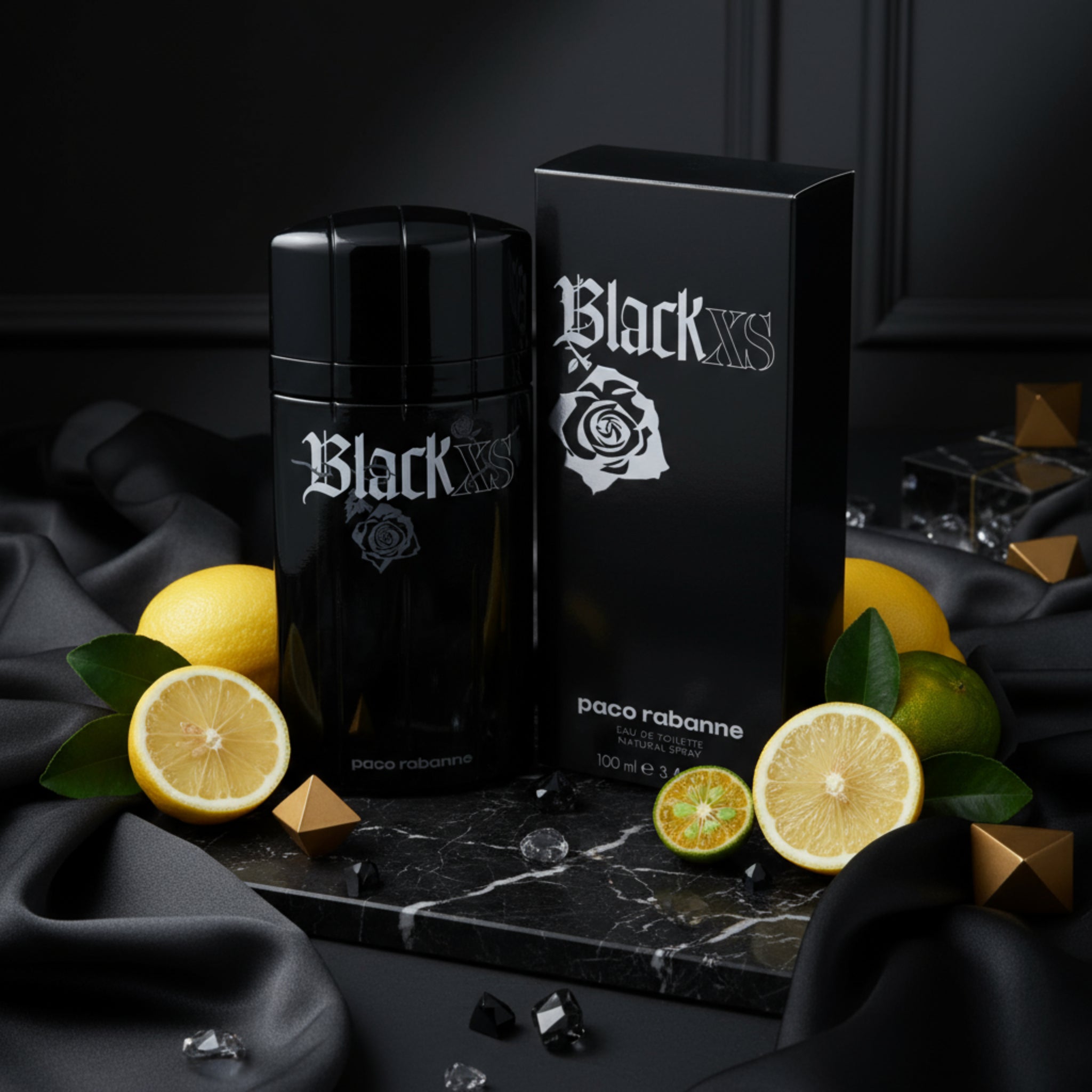 BLACK XS Men Paco Rabanne 3.3 oz 3.4 edt Cologne Spray New in BOX