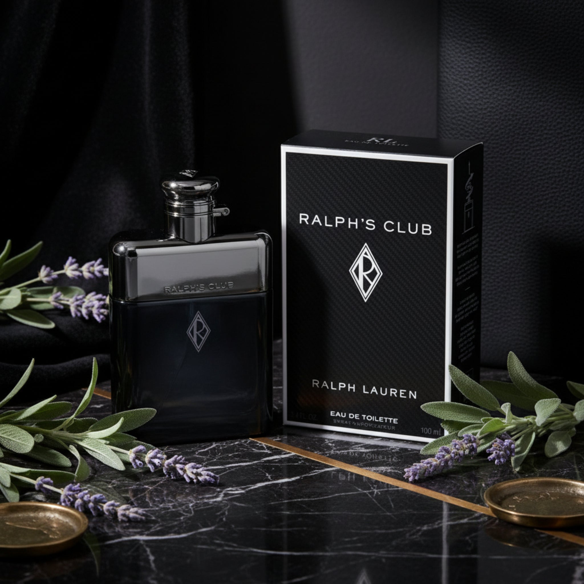 Ralph Lauren Ralph's Club eau de toilette bottle and packaging on a white background