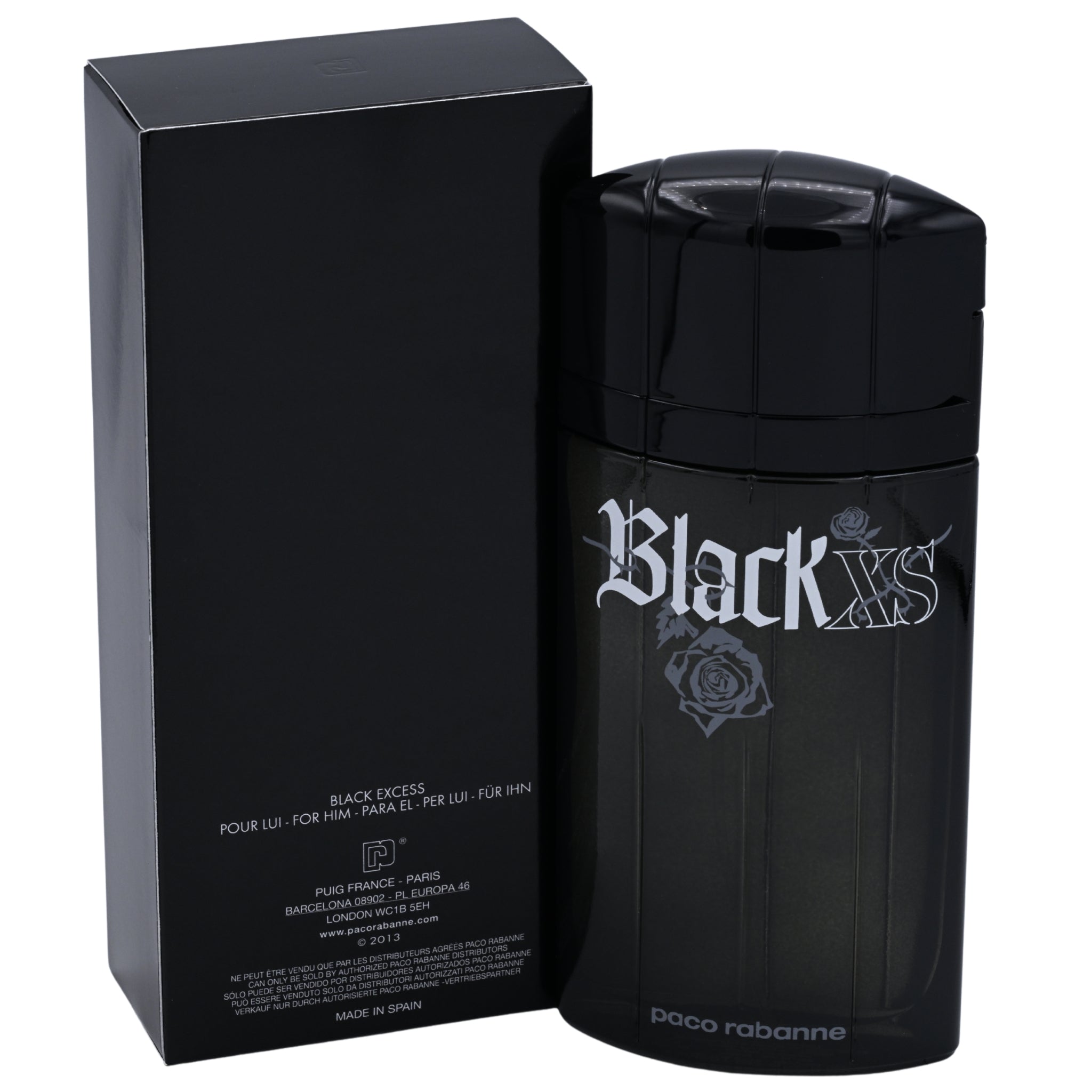 BLACK XS Men Paco Rabanne 3.3 oz 3.4 edt Cologne Spray New in BOX