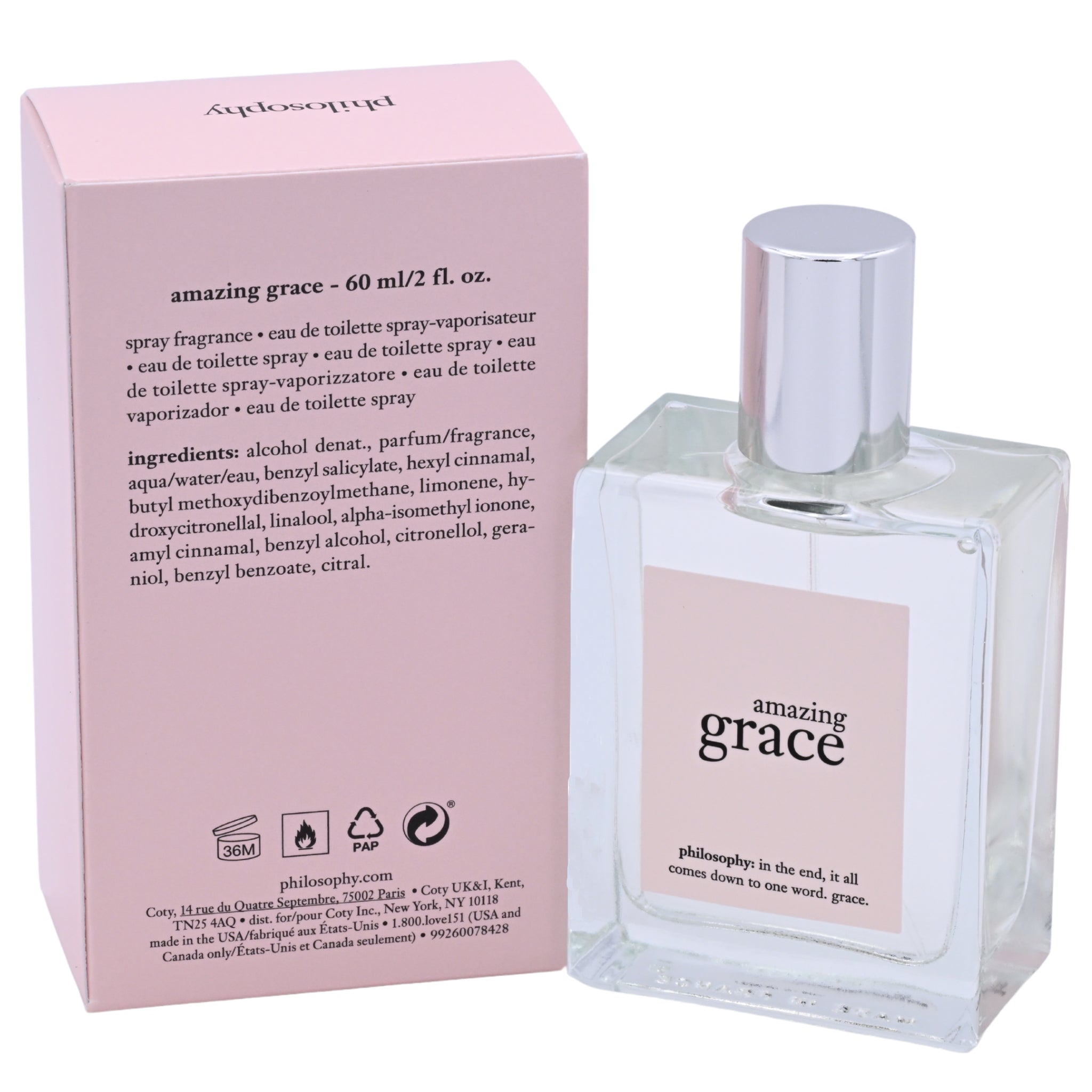 AMAZING GRACE by Philosophy for women EDT 2 .0 / 2 oz New in Box